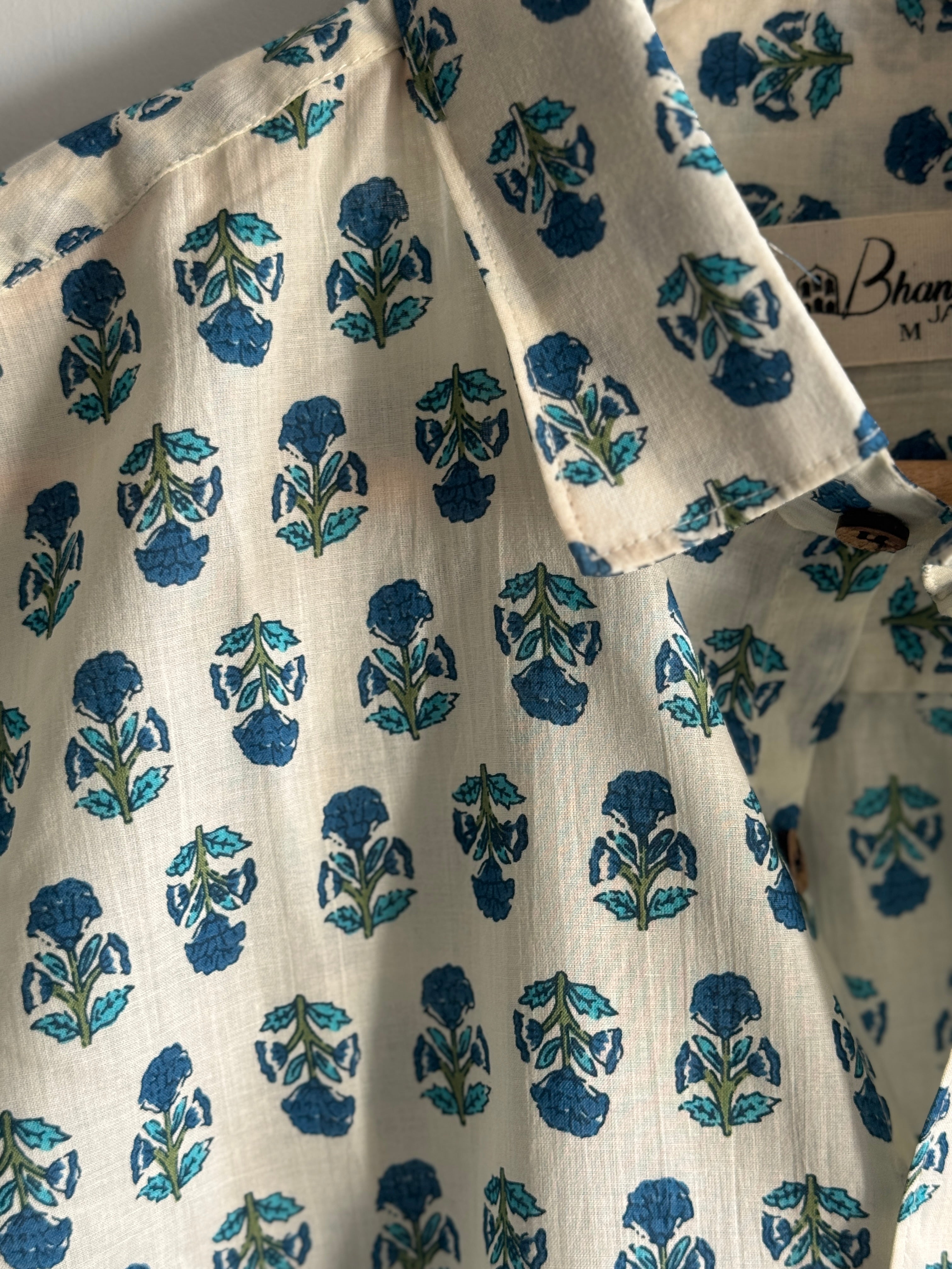 Indigo Blossom Shirt | Premium Mens Cotton Shirts