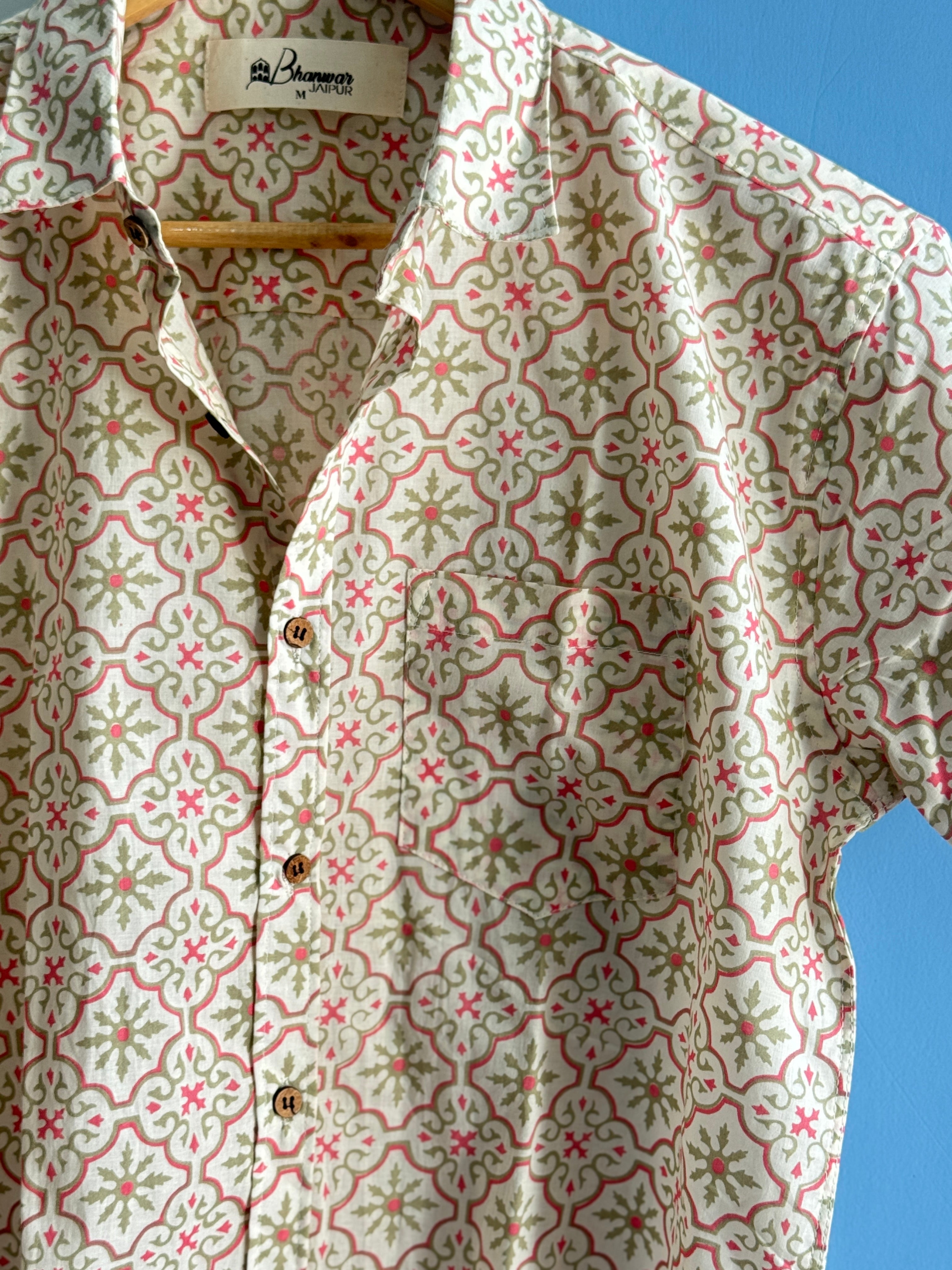 Jaipur Mosaic Shirt | Premium Jaipuri Half Sleeve Shirts