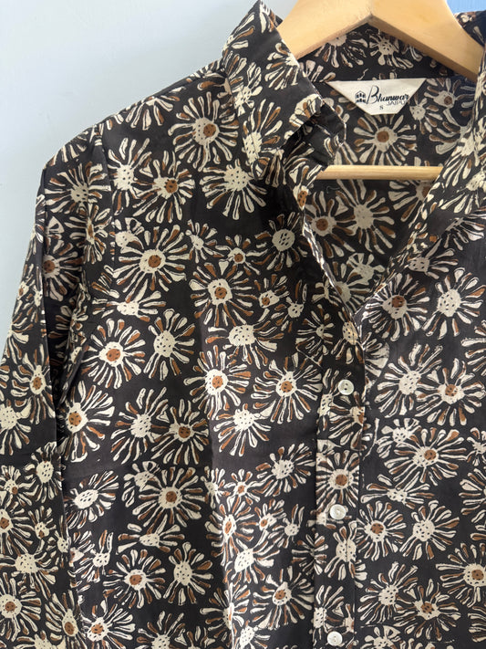 Wild Daisy Handblock Shirt | Handblocked Printed Shirts