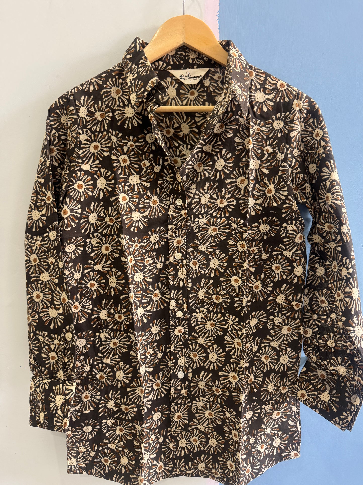 Wild Daisy Handblock Shirt | Handblocked Printed Shirts