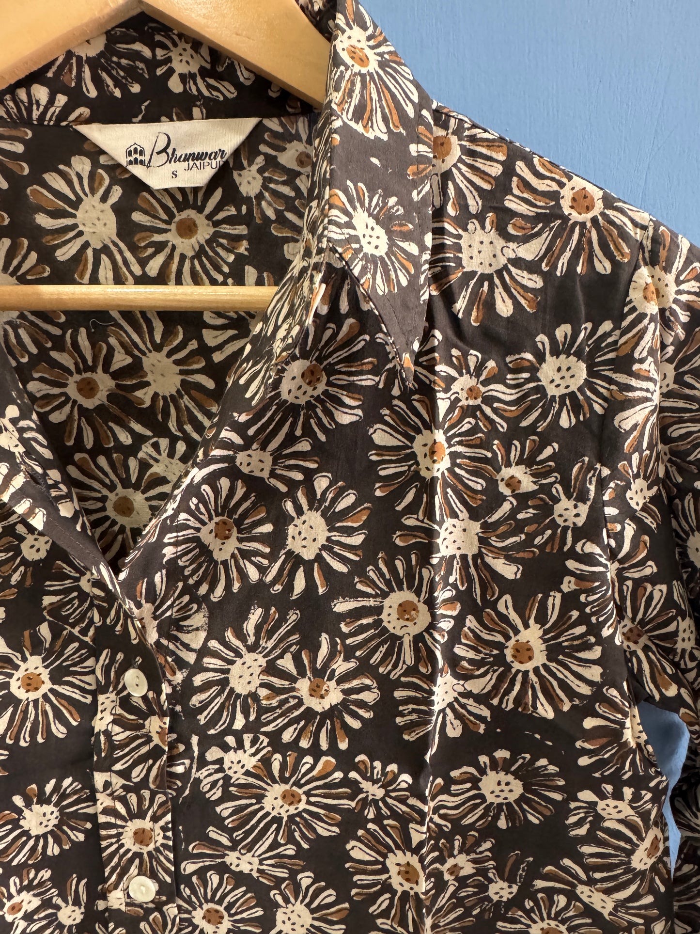 Wild Daisy Handblock Shirt | Handblocked Printed Shirts