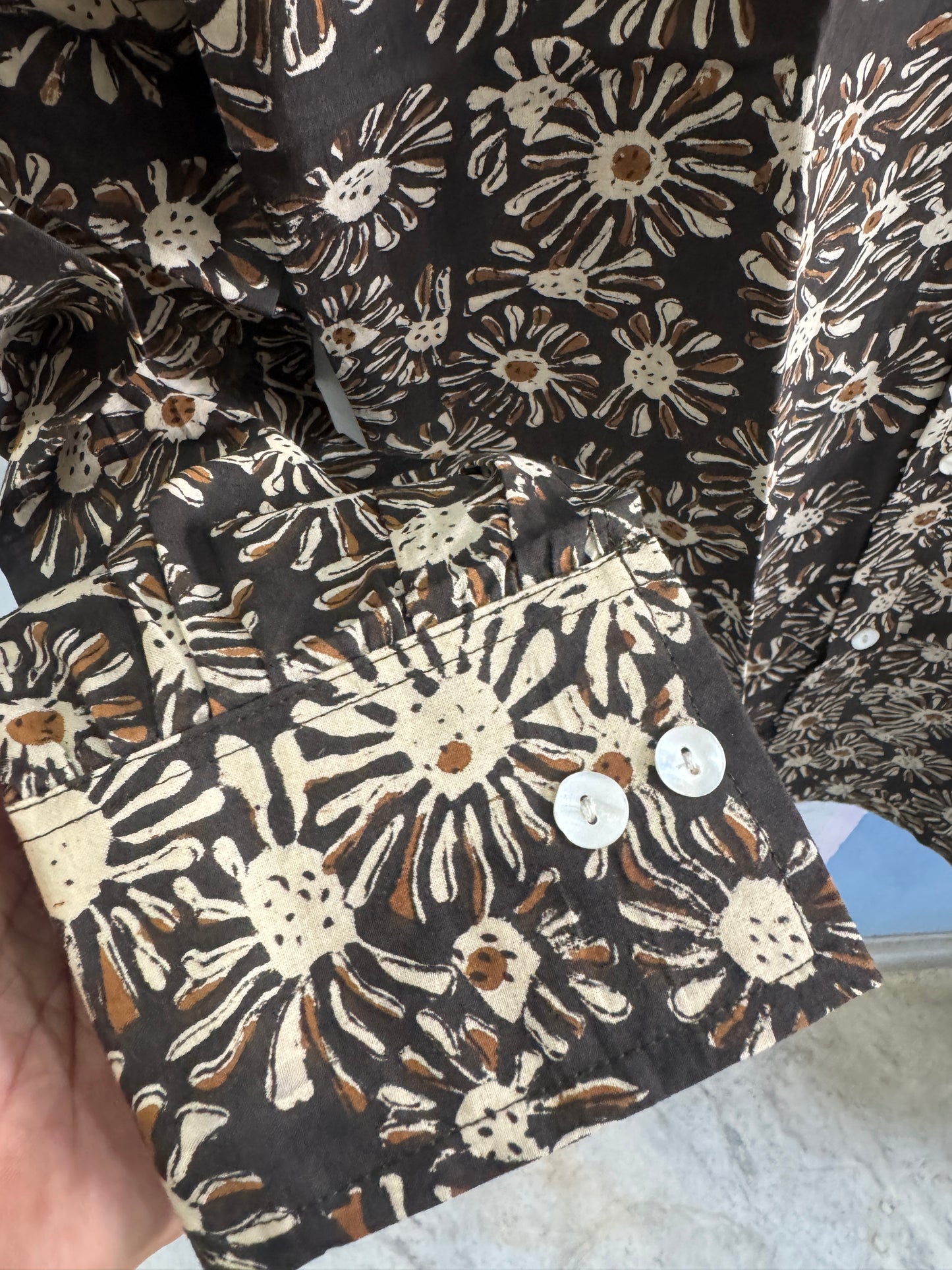Wild Daisy Handblock Shirt | Handblocked Printed Shirts
