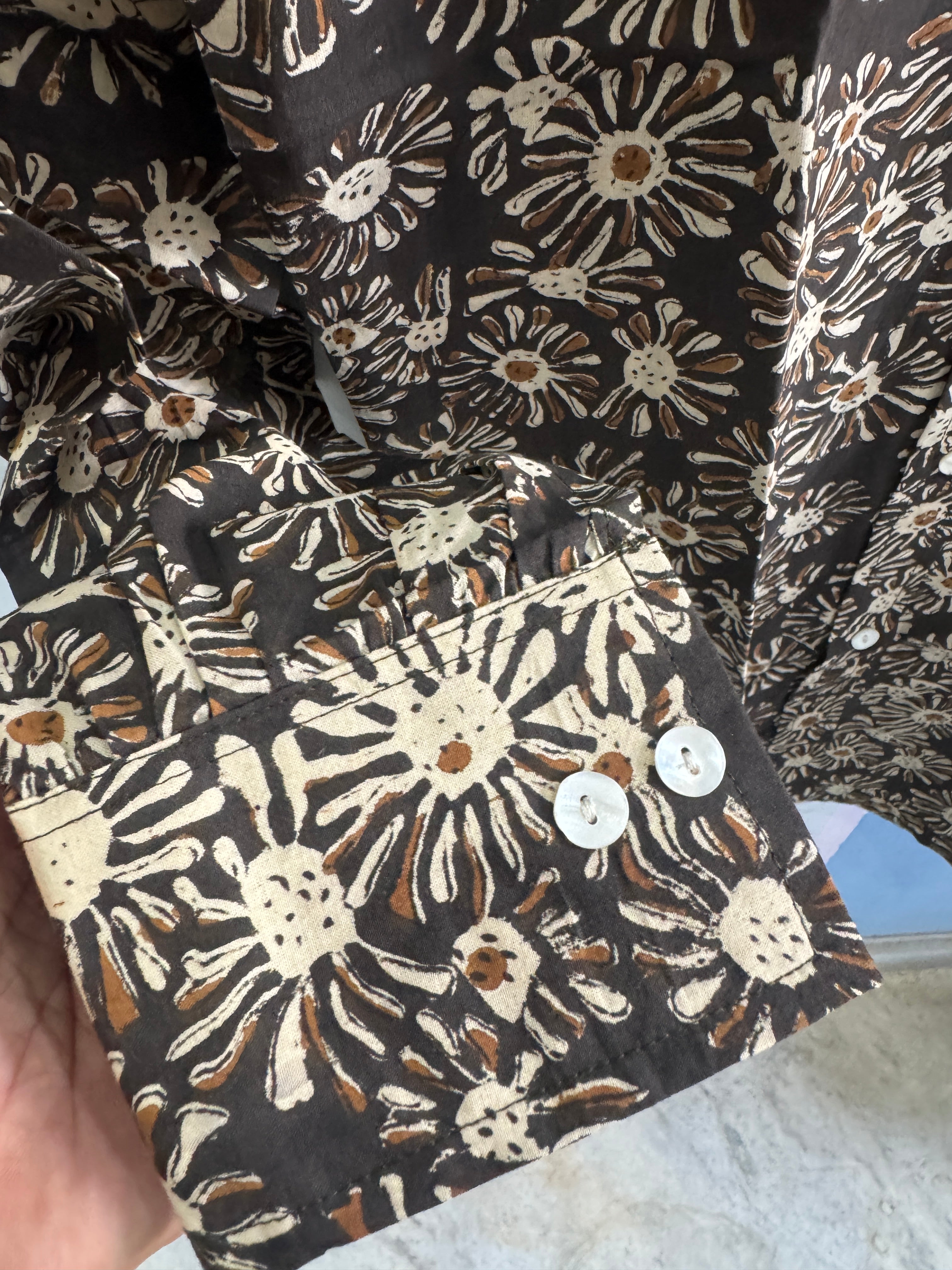 Wild Daisy Handblock Shirt | Handblocked Printed Shirts