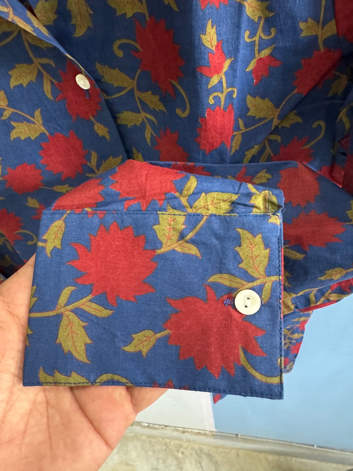 Indigo Gulnaar Shirt | Womens Handblocked Printed Shirts
