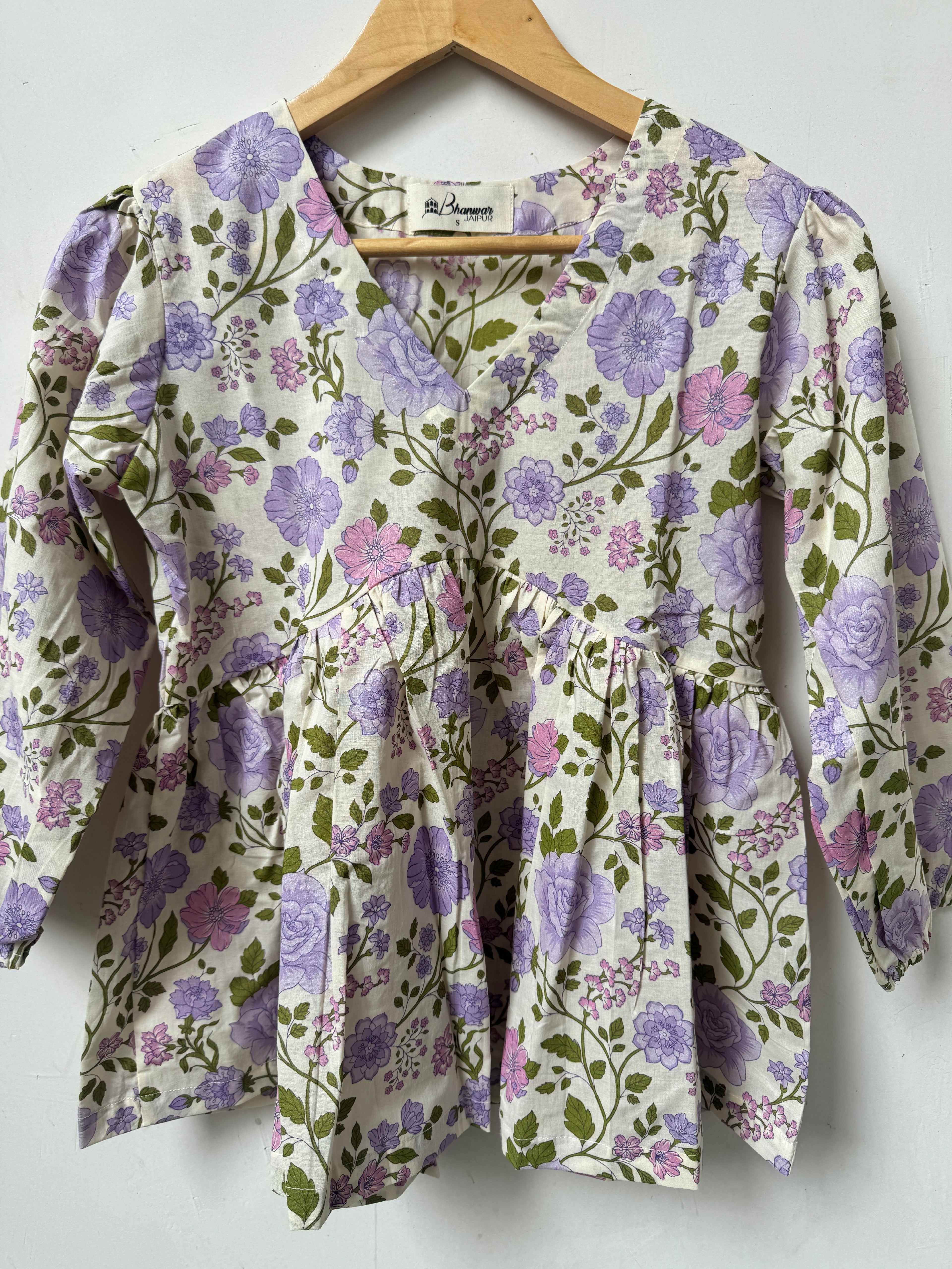 Lilac Meadow Top | Premium Women's Peplum Tops