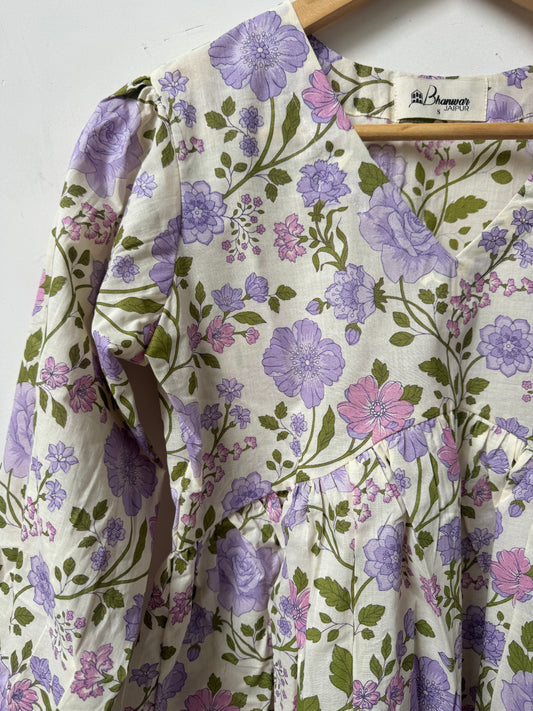 Lilac Meadow Top | Premium Women's Peplum Tops