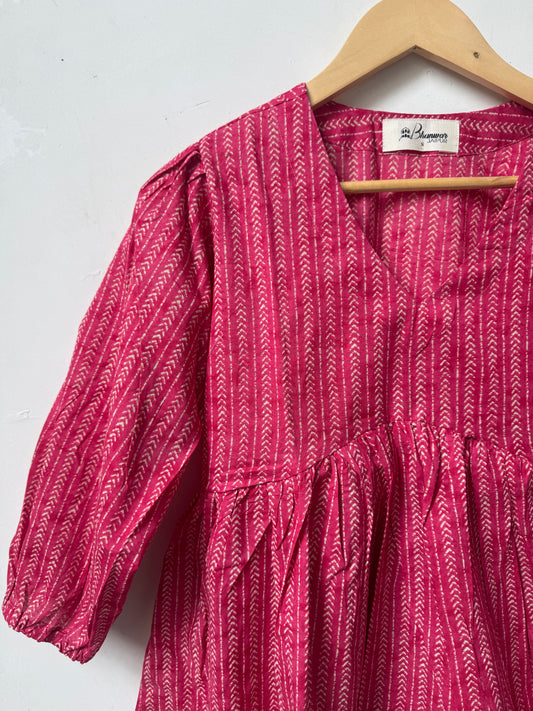 Blush Stripe Peplum Top | Premium Women's Peplum Tops