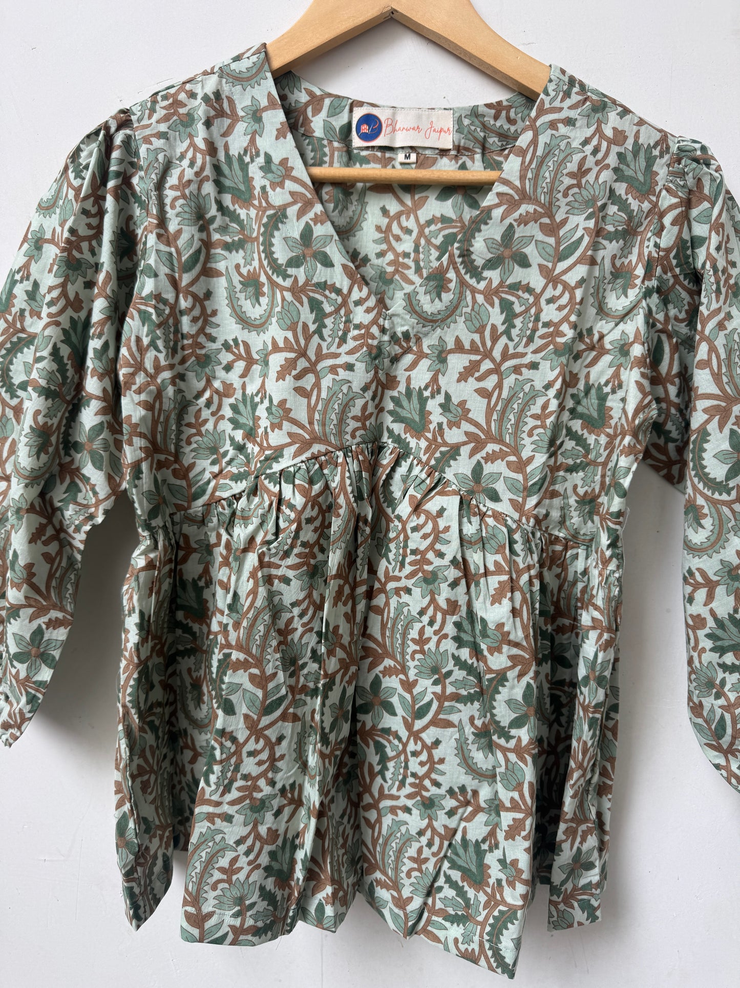 Mint Vine Top | Premium Women's Peplum Tops