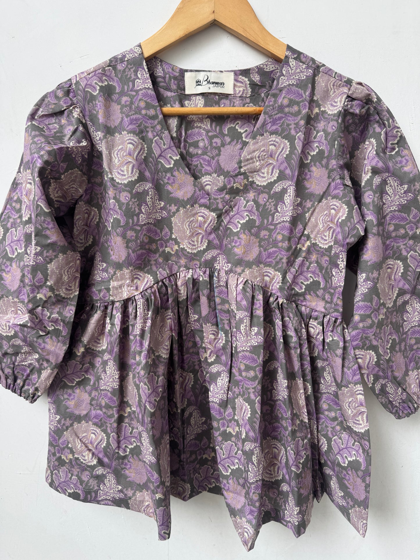 Lilac Noir Top | Premium Women's Peplum Tops