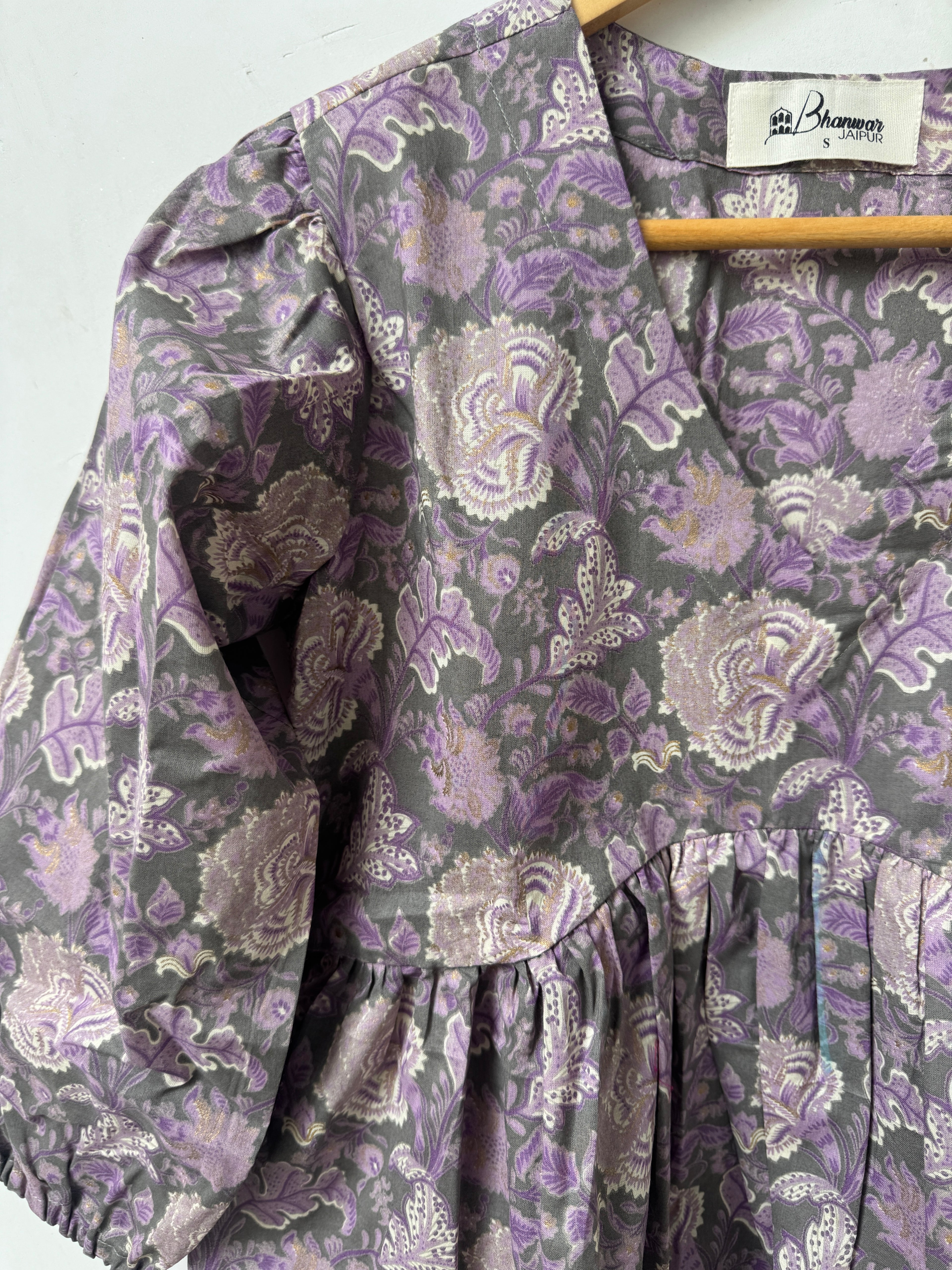 Lilac Noir Top | Premium Women's Peplum Tops