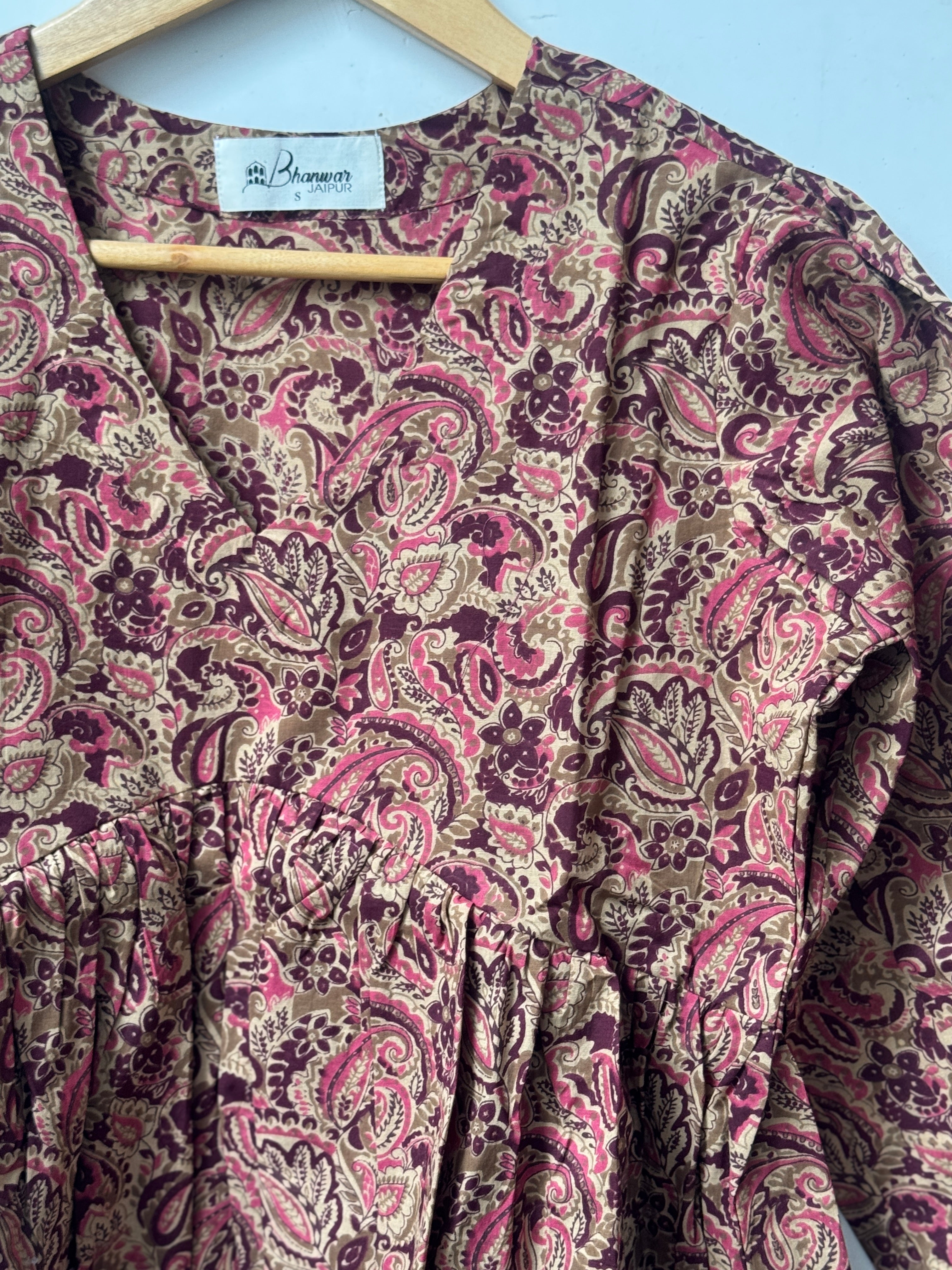 Jaipur Paisley Top | Premium Women's Peplum Tops