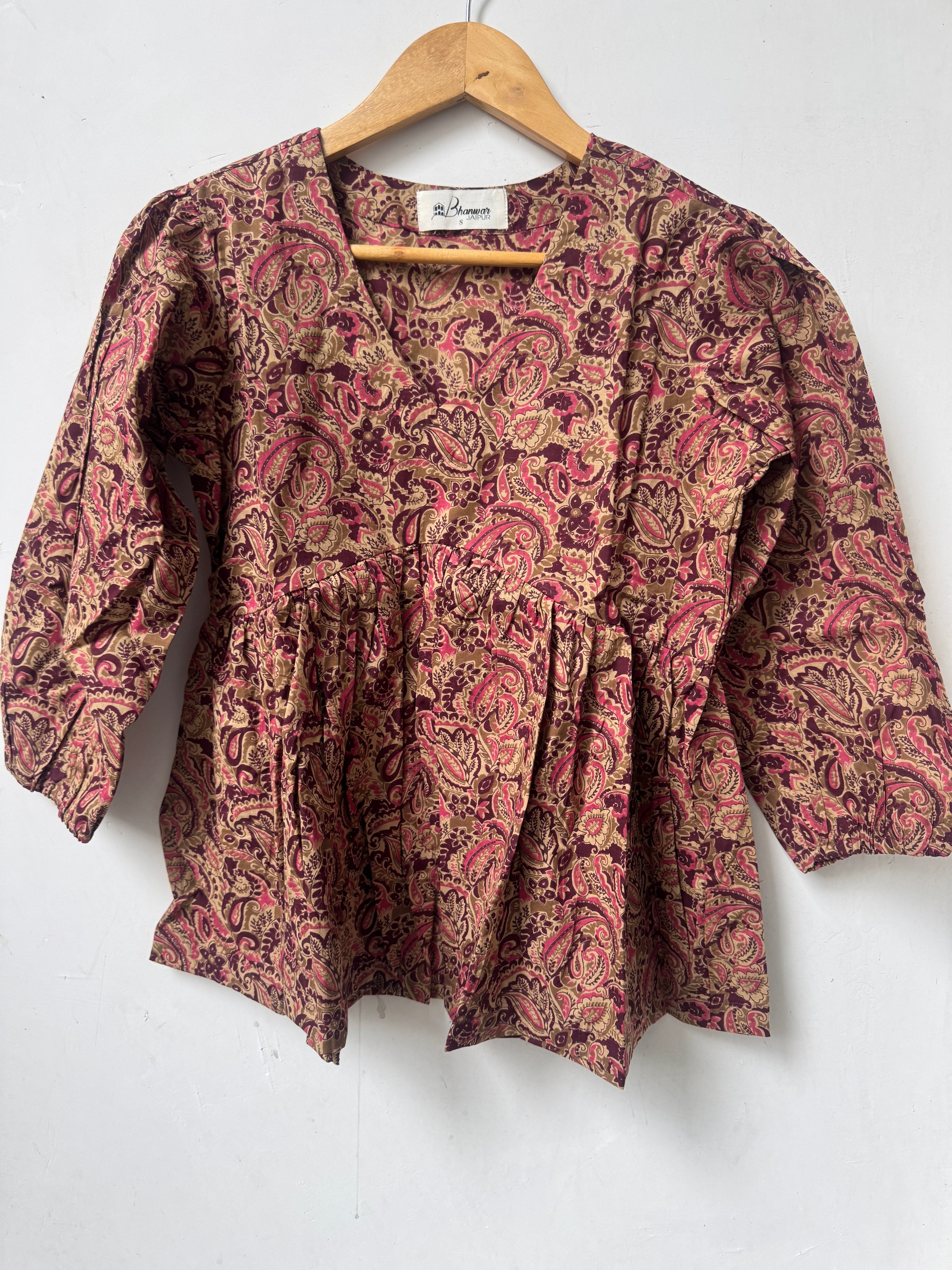 Jaipur Paisley Top | Premium Women's Peplum Tops