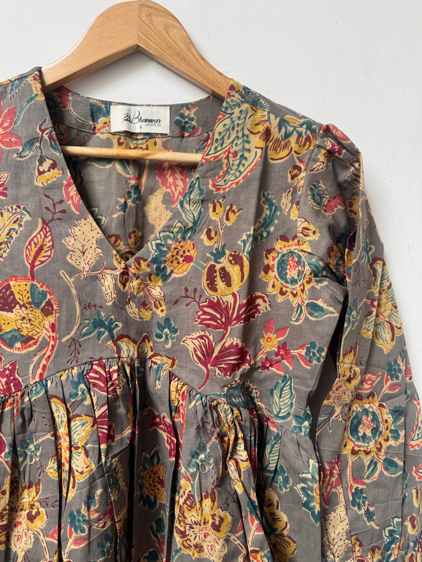 Smoky Garden Bloom Top | Premium Women's Peplum Tops