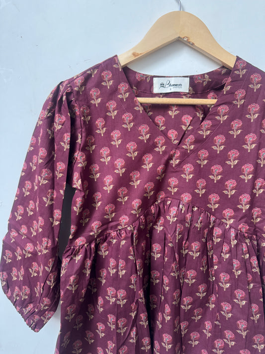 Mulberry Blossom Top | Premium Women's Peplum Tops