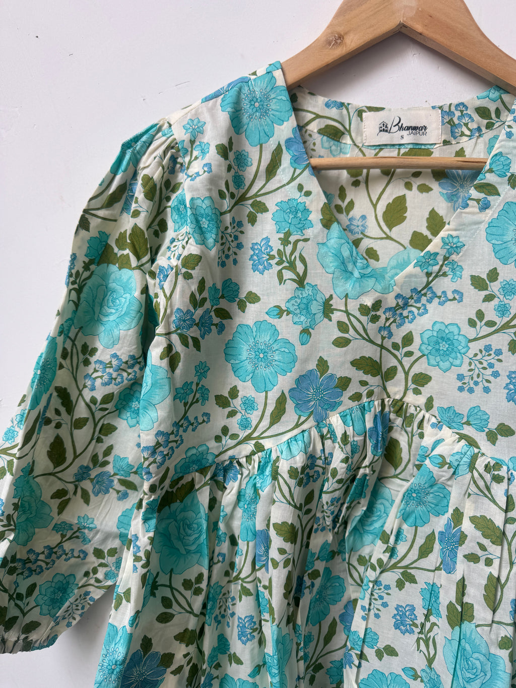 Aqua Gulzar Top | Premium Women's Cotton Peplum Tops