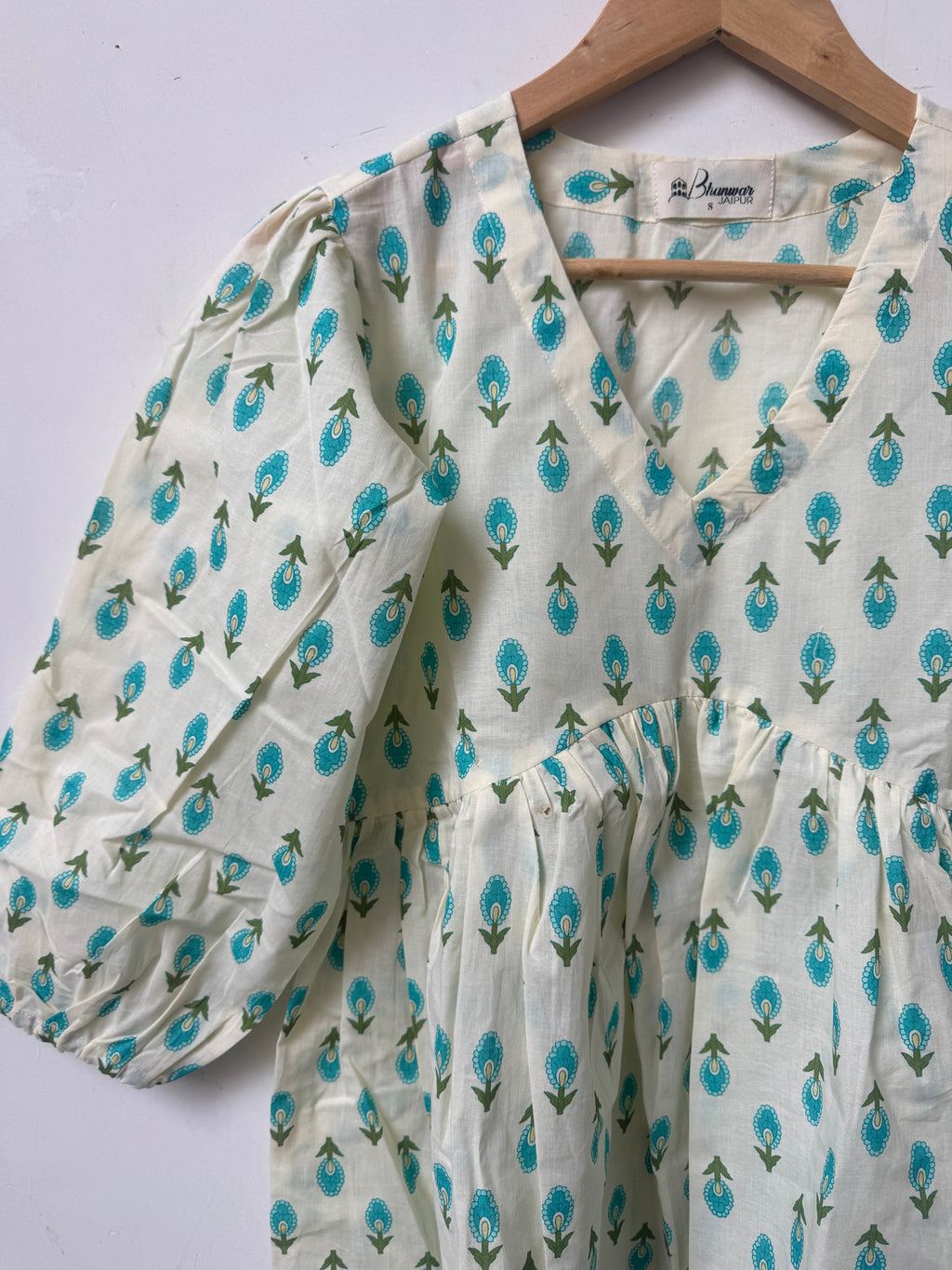 Ivory Teardrop Top | Premium Women's Cotton Peplum Tops