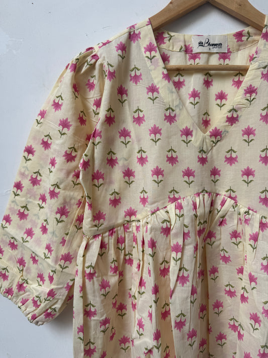 Florette Charm Top | Premium Women's Cotton Peplum Tops