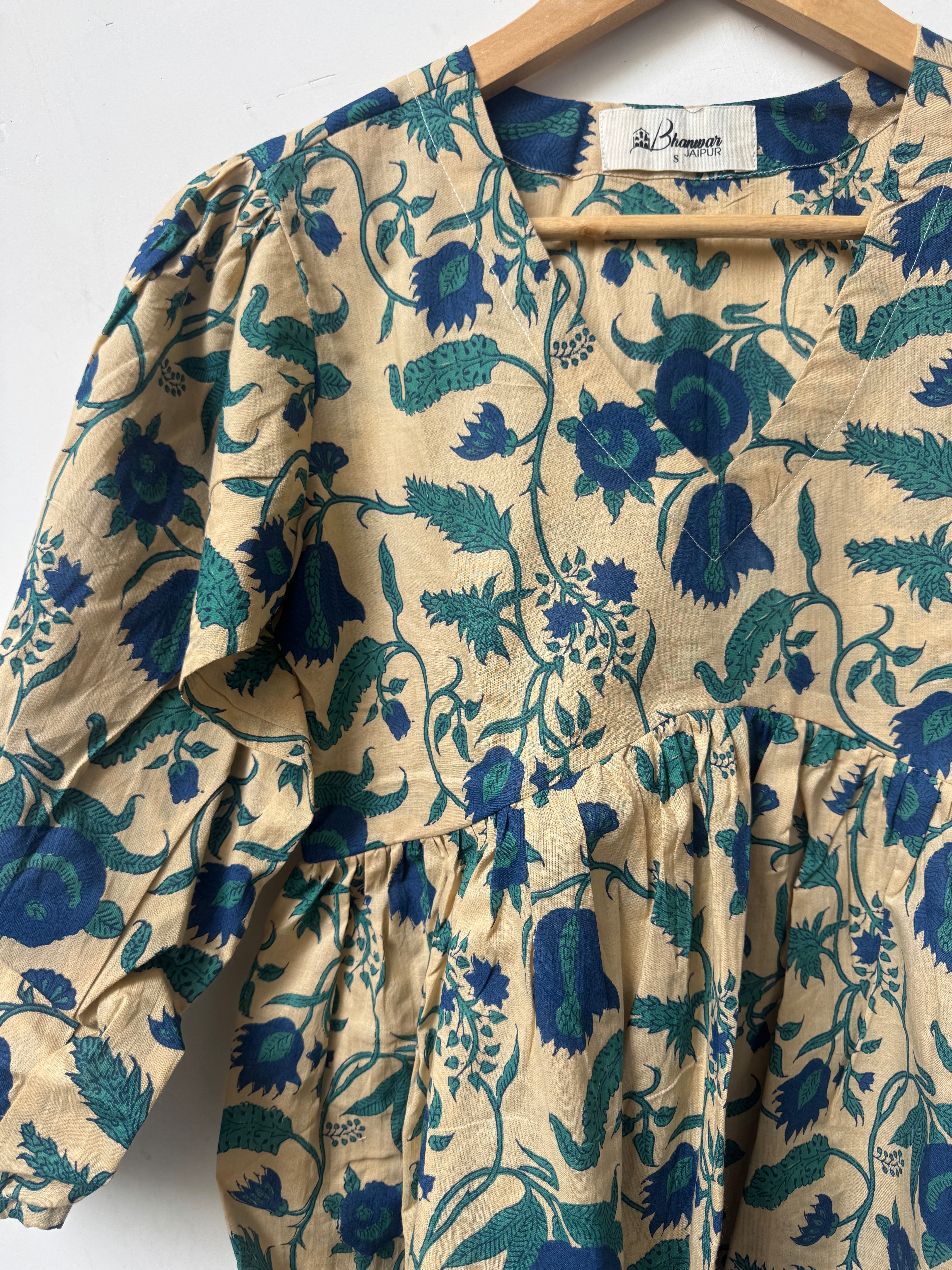 Neel Bagh Top | Premium Women's Cotton Peplum Tops