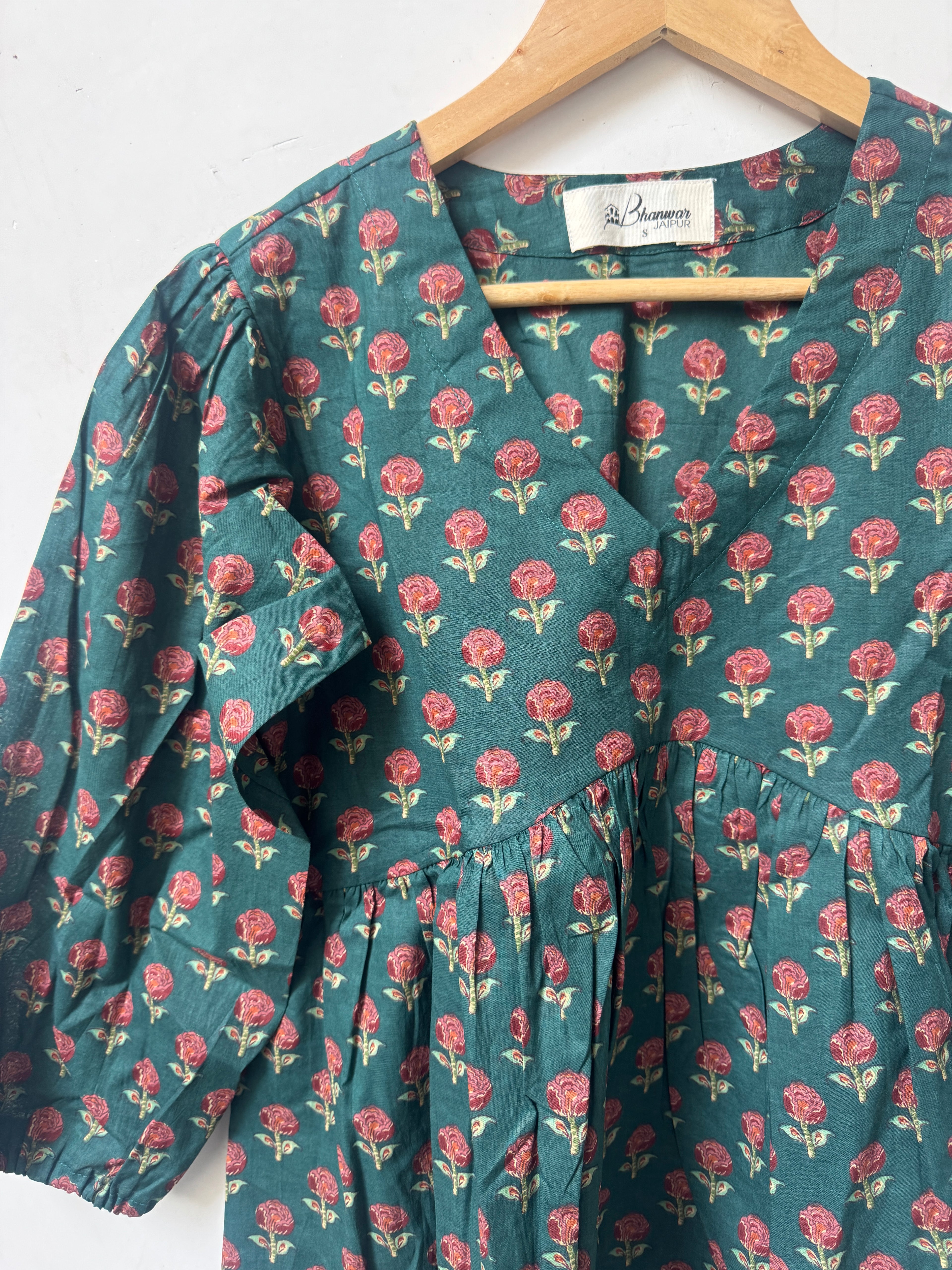 Jaipur Buta Top | Premium Women's Cotton Peplum Tops