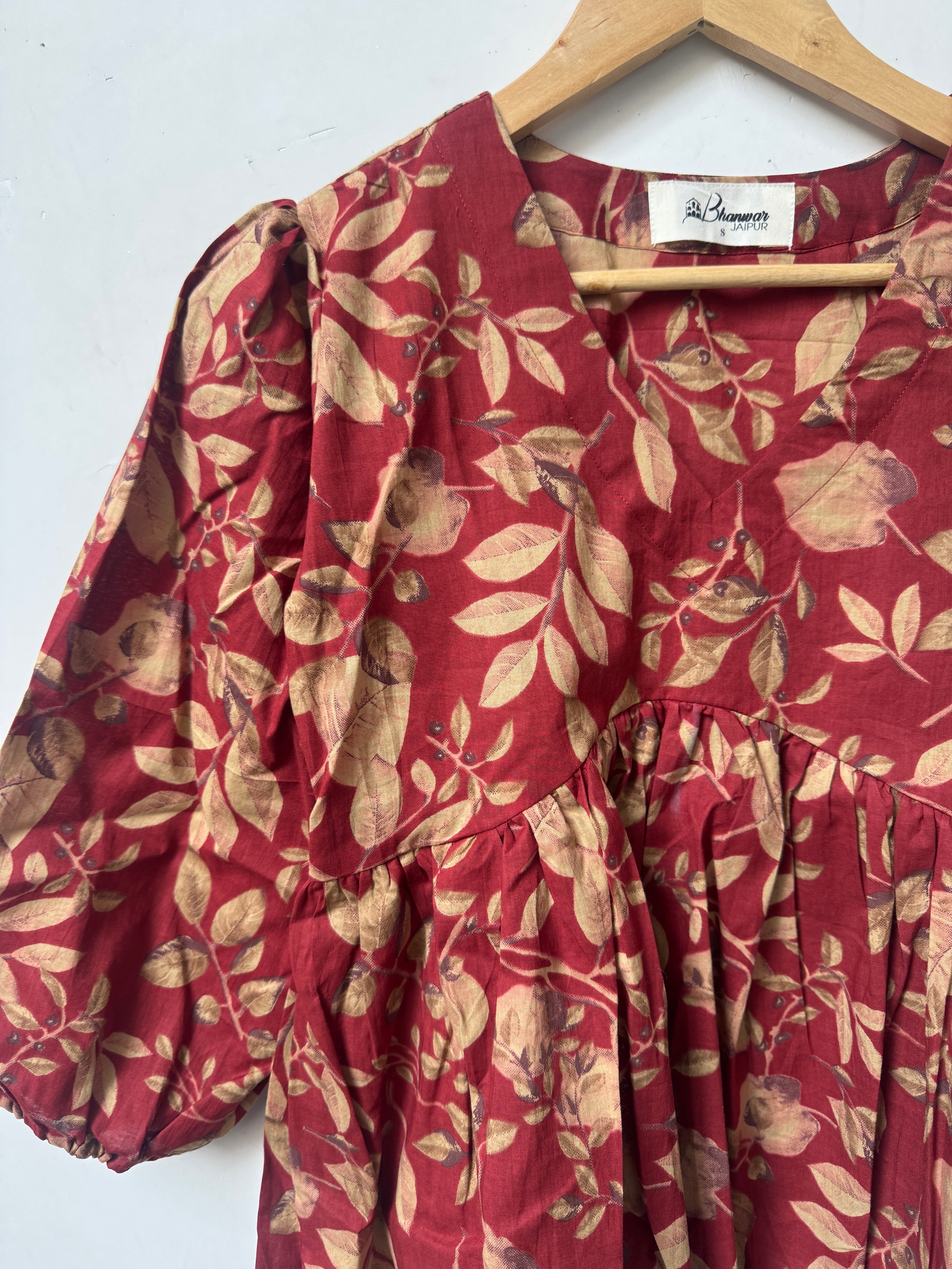 Rust Muse Top | Premium Women's Cotton Peplum Tops