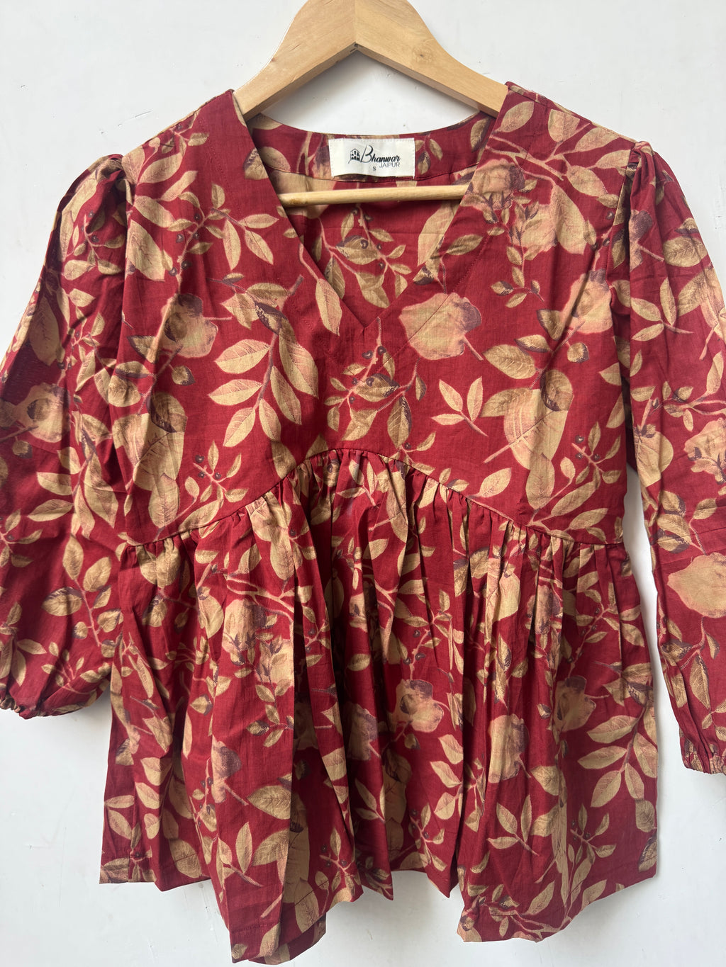 Rust Muse Top | Premium Women's Cotton Peplum Tops