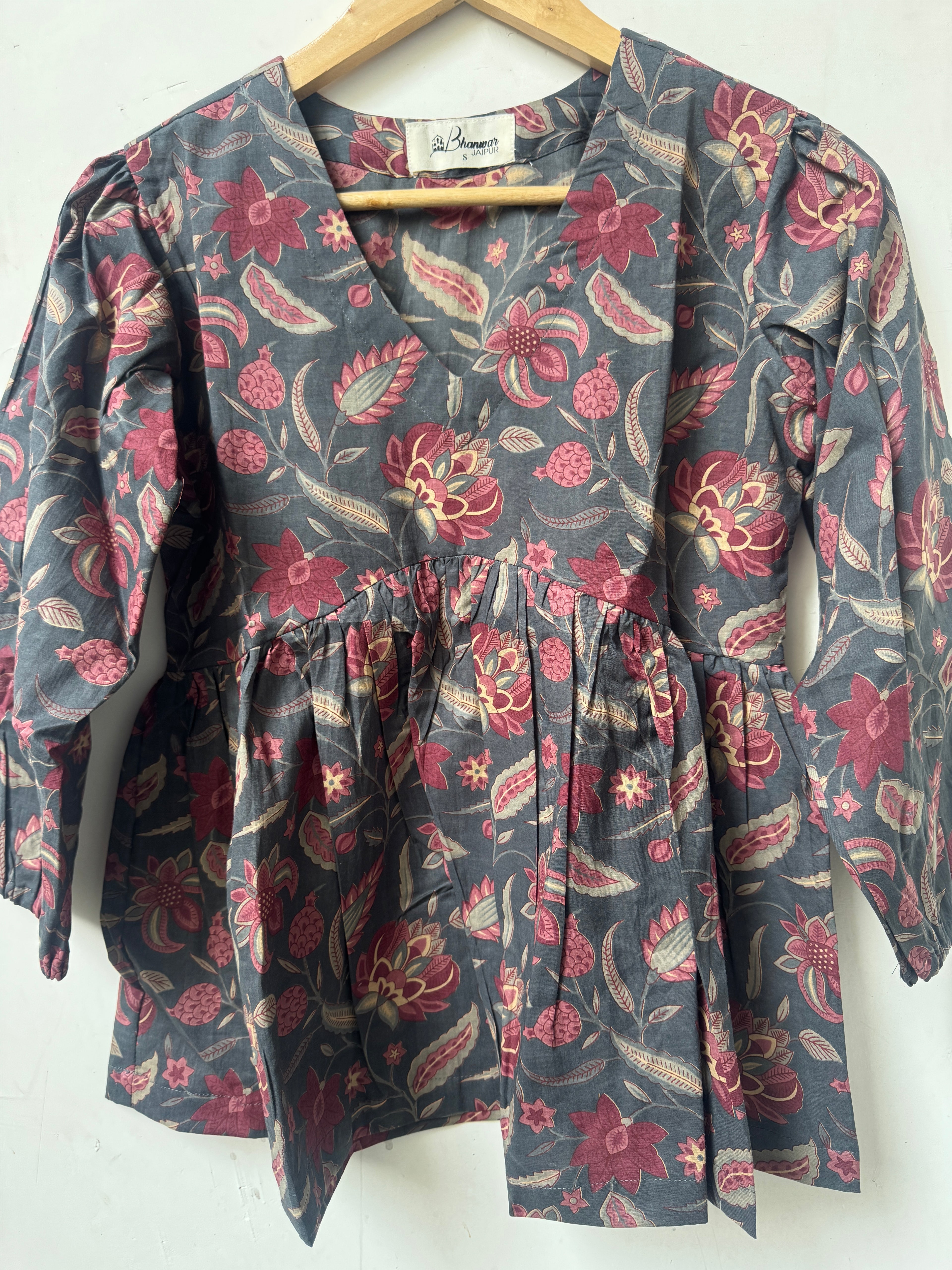 Gul Baagh Top | Premium Women's Cotton Peplum Tops