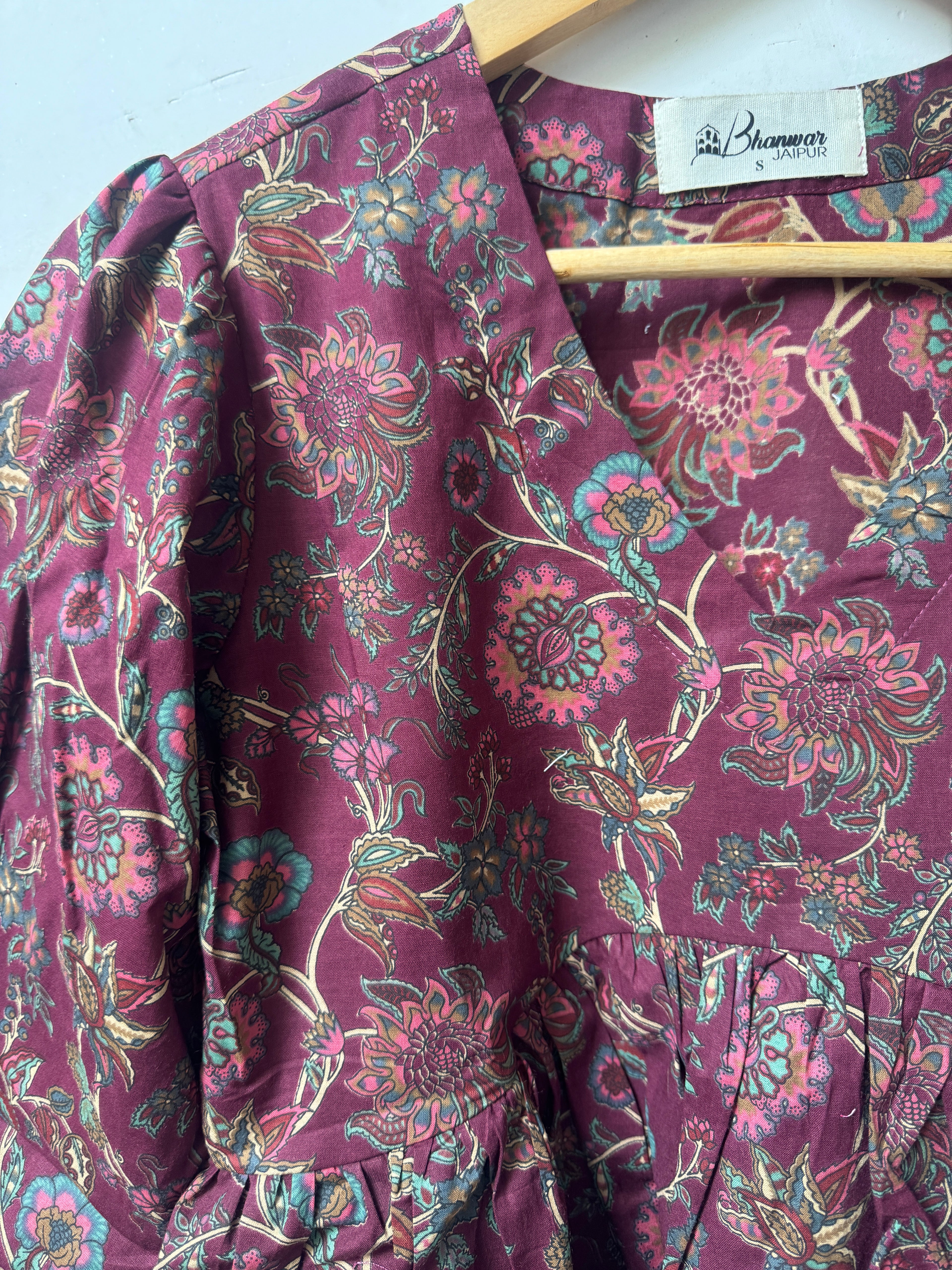 Floral Luxe Top | Premium Women's Cotton Peplum Tops