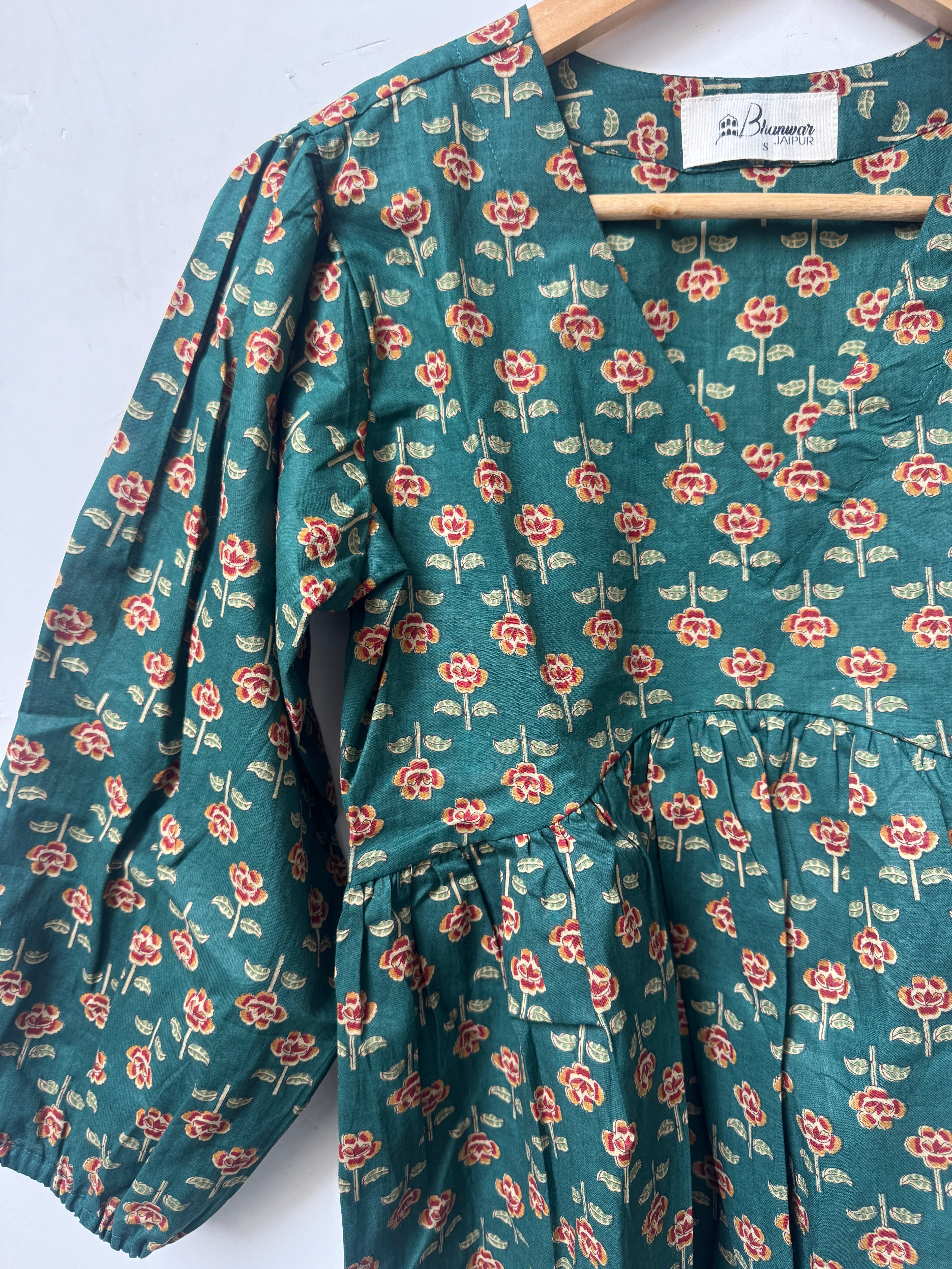 Jaipuri Buta | Premium Women's Cotton Peplum Tops