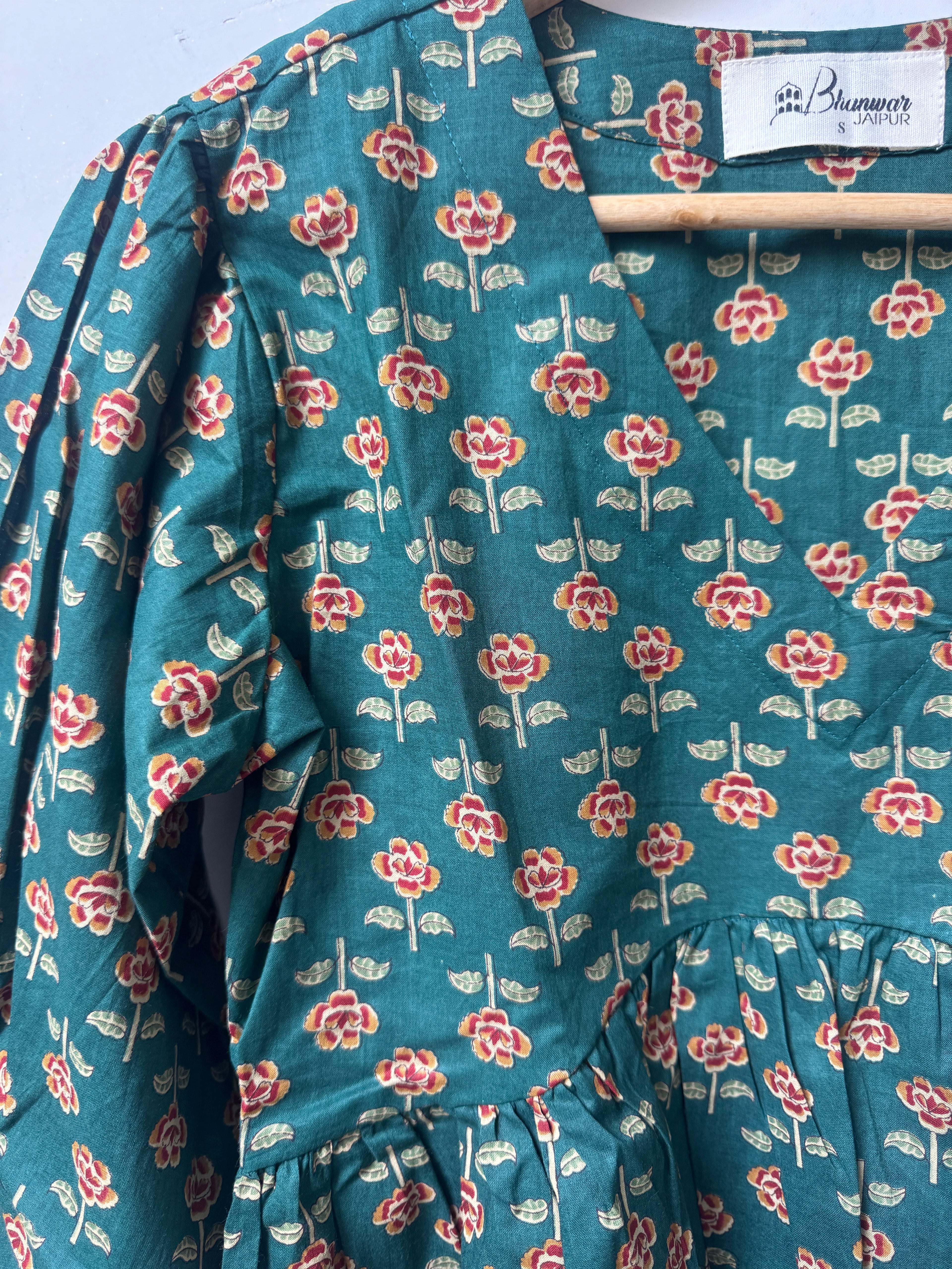Jaipuri Buta | Premium Women's Cotton Peplum Tops