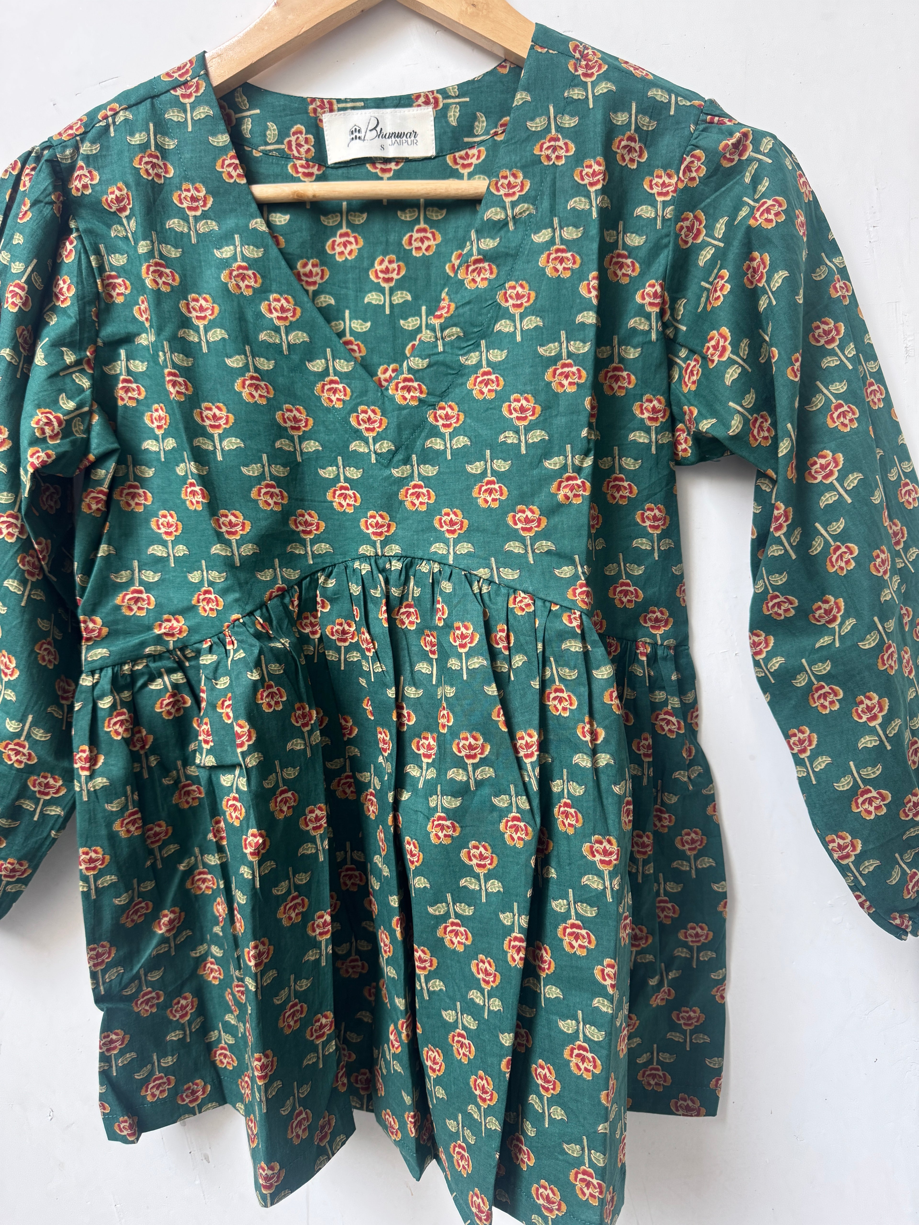 Jaipuri Buta | Premium Women's Cotton Peplum Tops