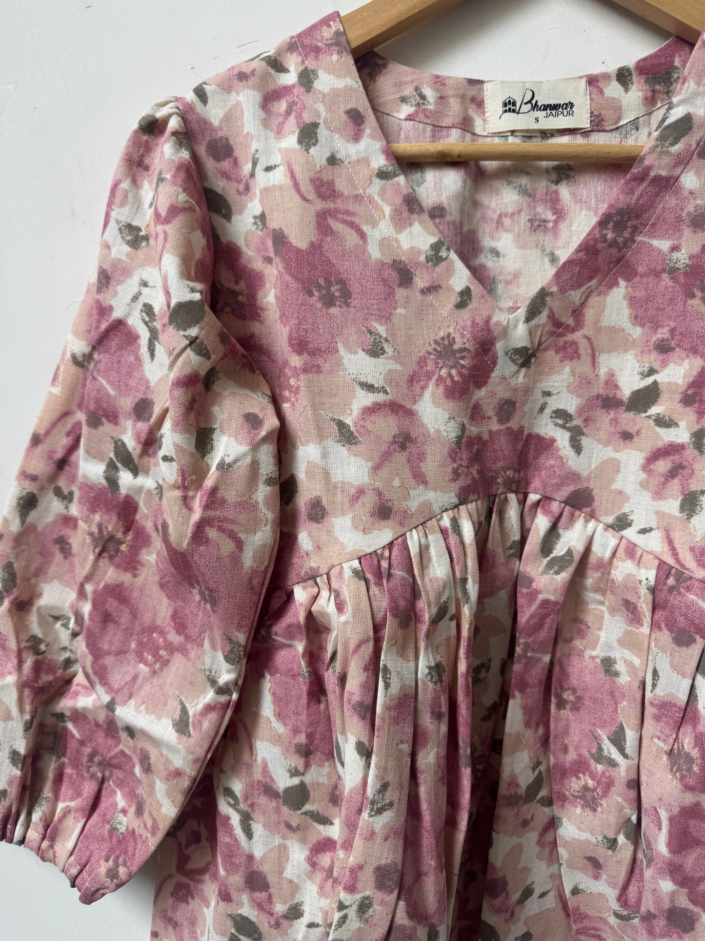Whispering Roses Top | Premium Women's Cotton Peplum Tops