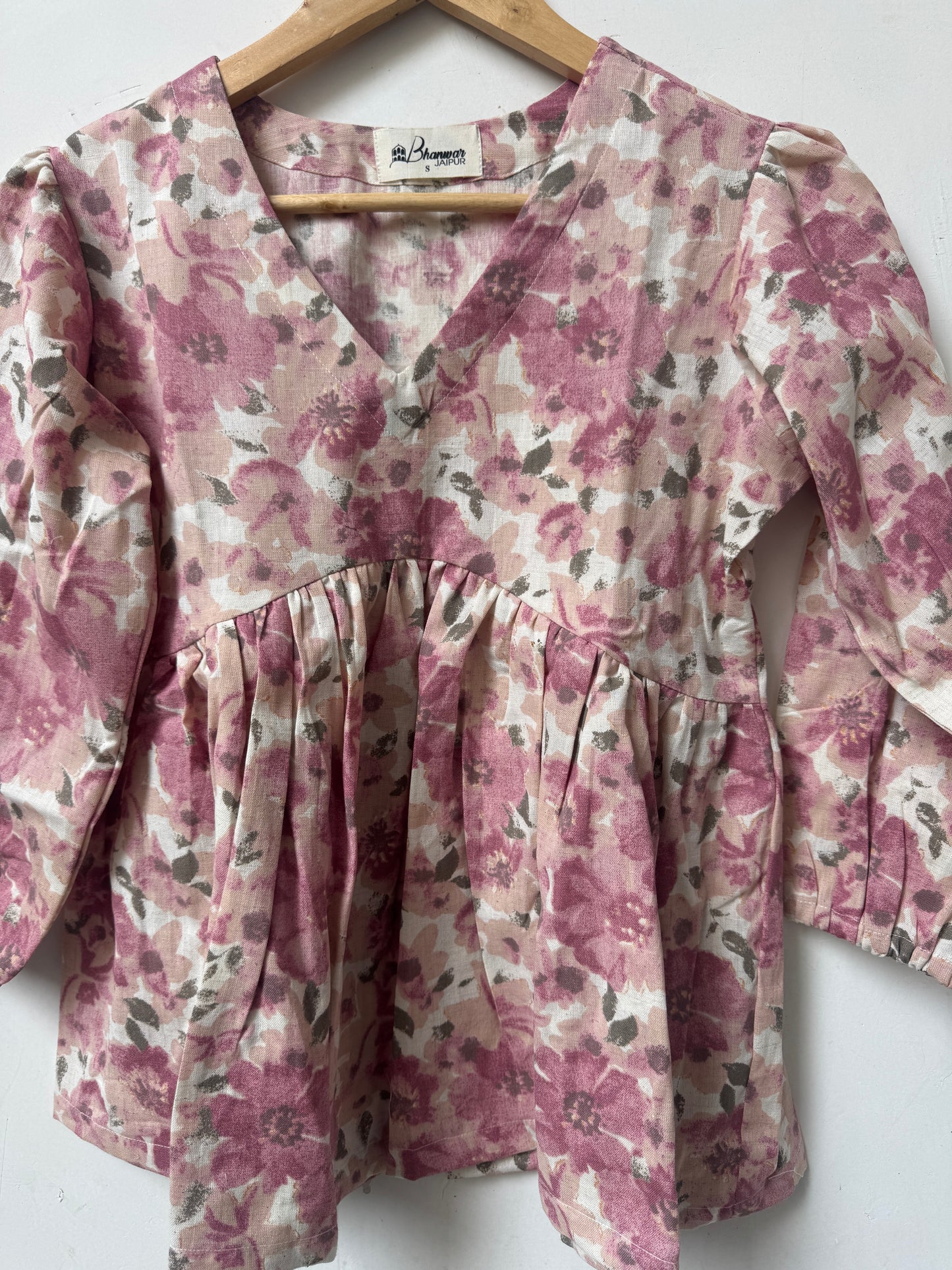 Whispering Roses Top | Premium Women's Cotton Peplum Tops