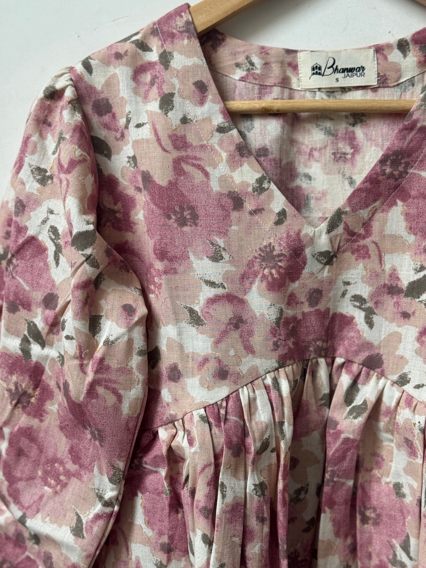 Whispering Roses Top | Premium Women's Cotton Peplum Tops