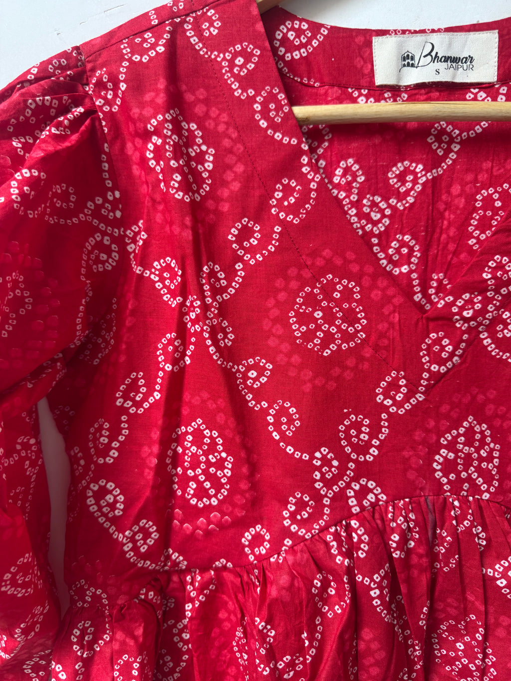 Rani Bandhej Top | Premium Women's Cotton Peplum Tops