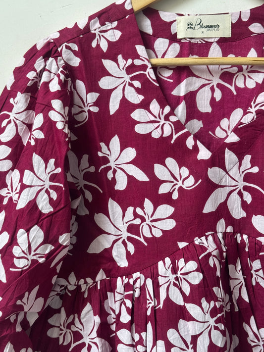 Petal Pop Top | Premium Women's Cotton Peplum Tops