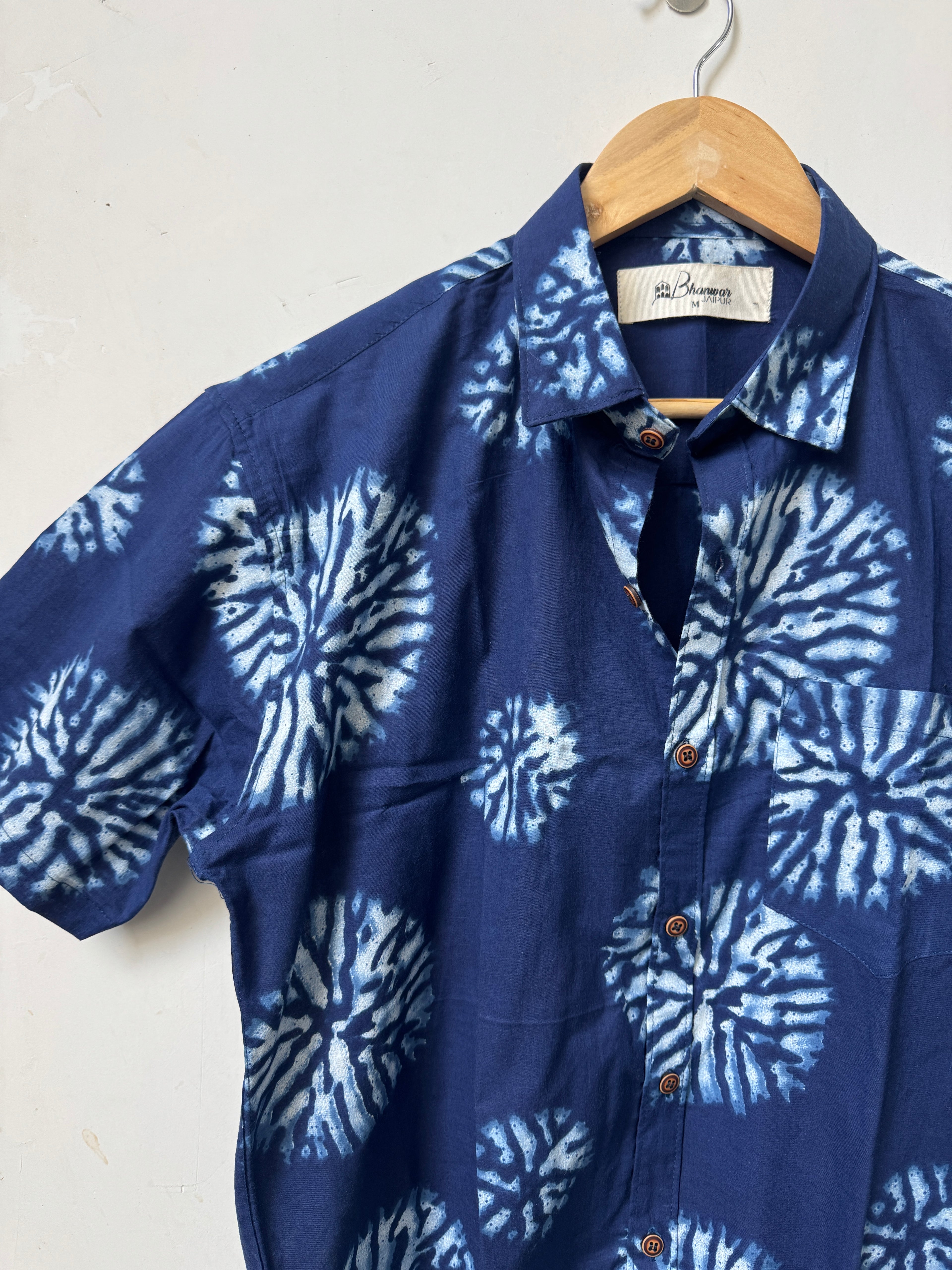 Indigo Eclipse Shirt | Premium Hand block Cotton Printed Shirts