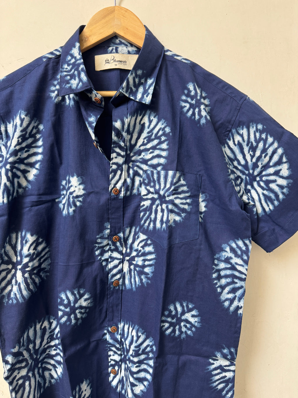 Indigo Eclipse Shirt | Premium Hand block Cotton Printed Shirts