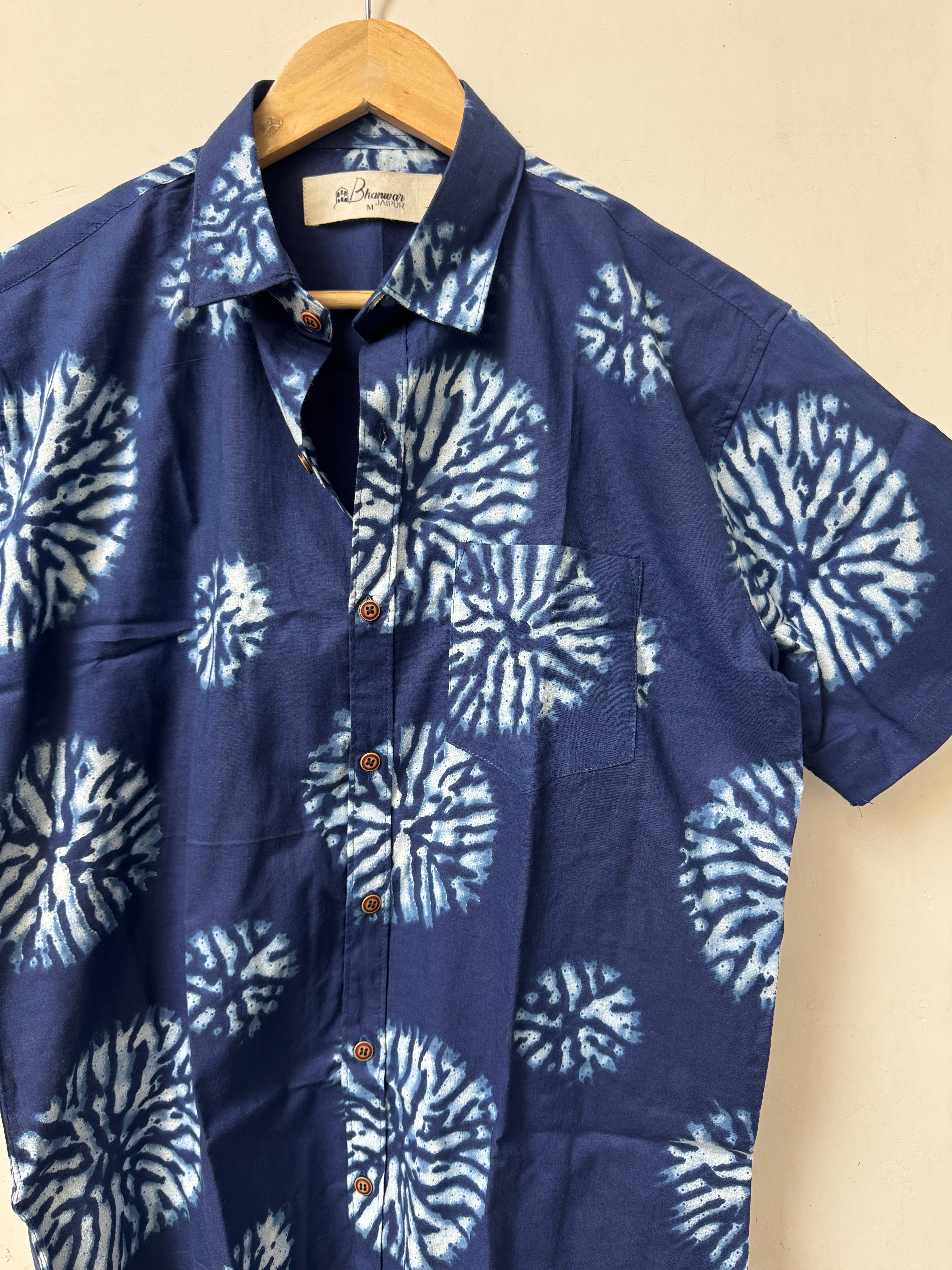 Indigo Eclipse Shirt | Premium Hand block Cotton Printed Shirts