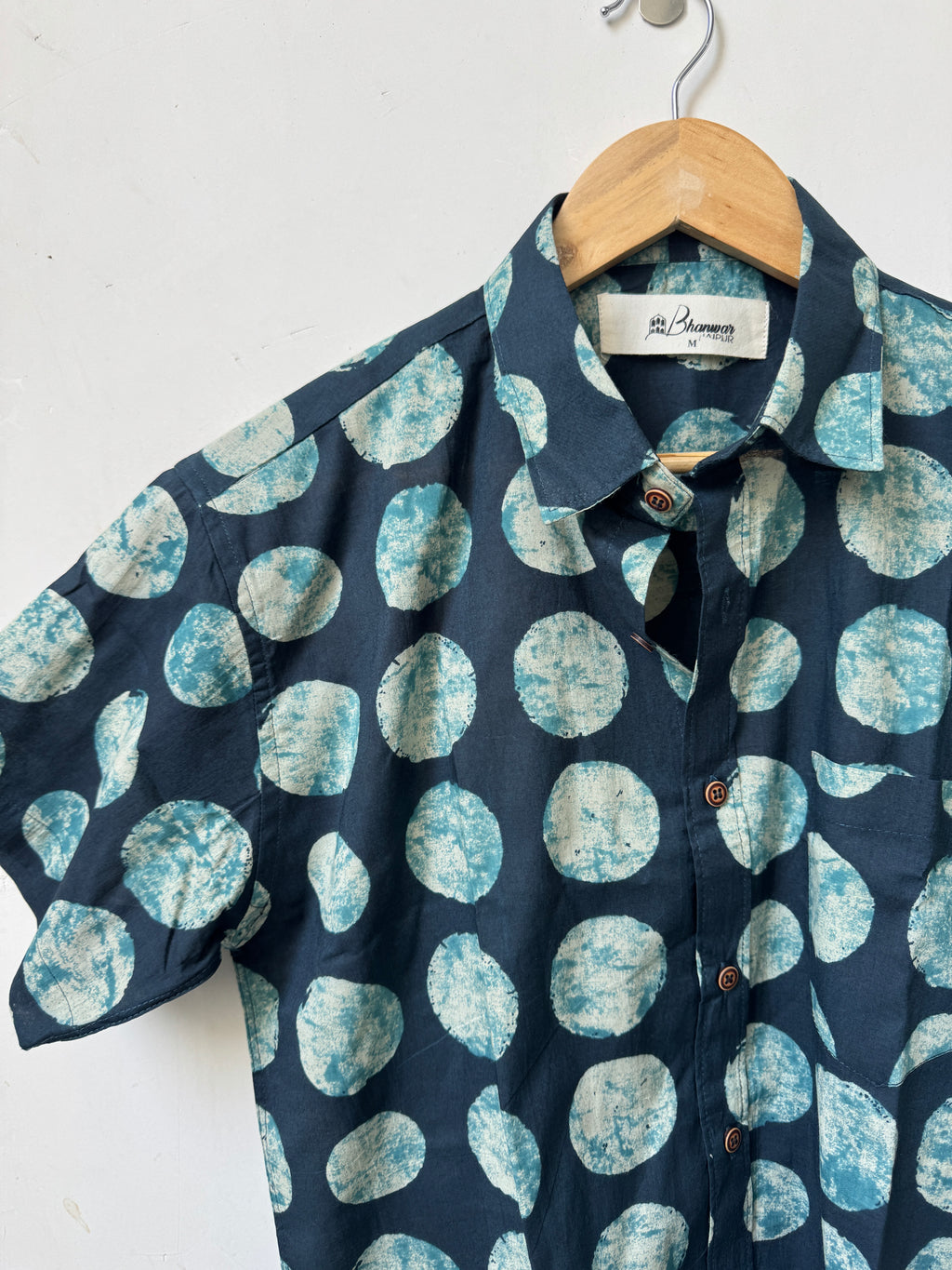 Indigo Orbit Shirt | Premium Handblocked Men's Cotton Shirts