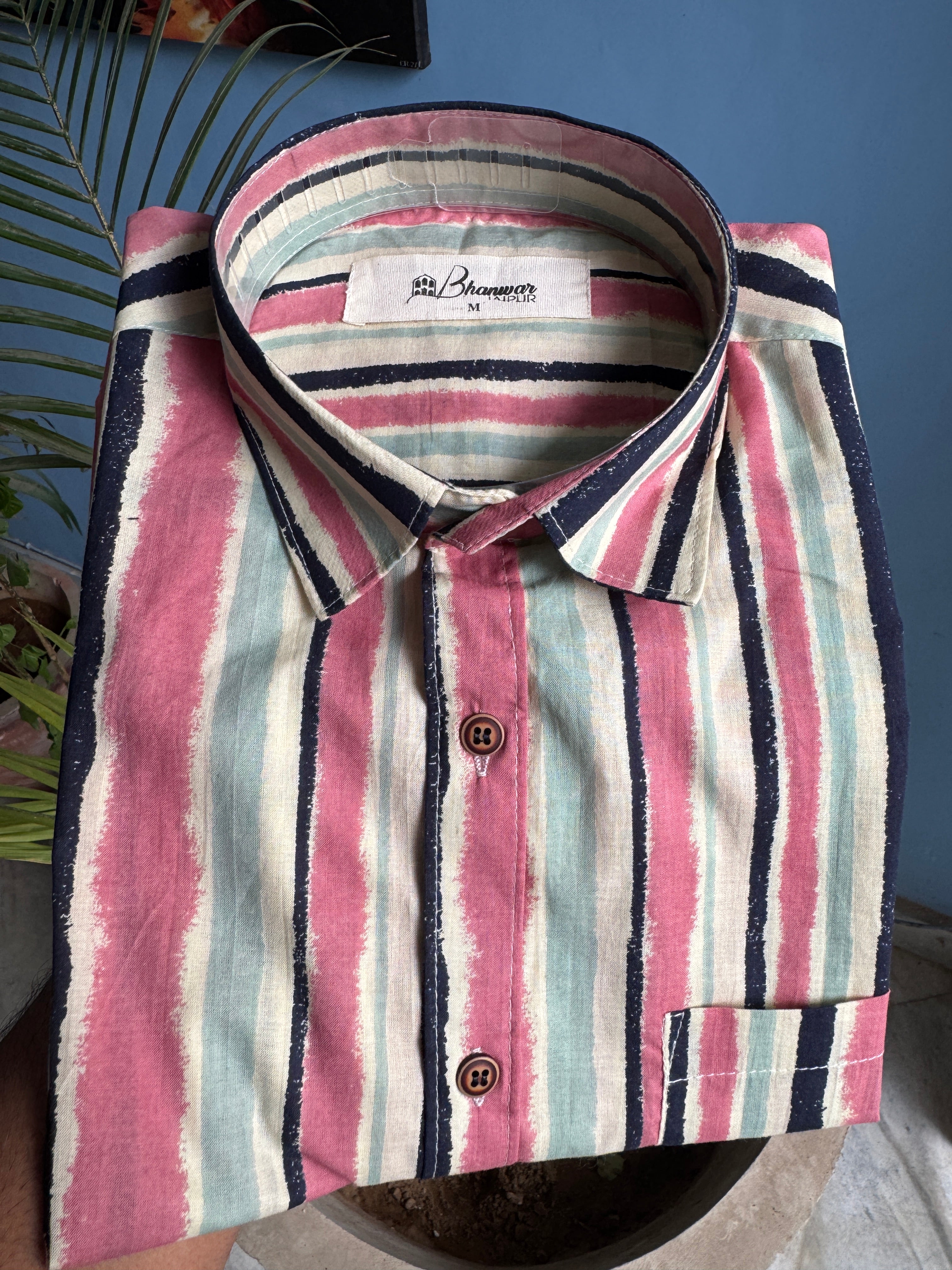 Pink Riviera | Premium Cotton Half Sleeves Shirts