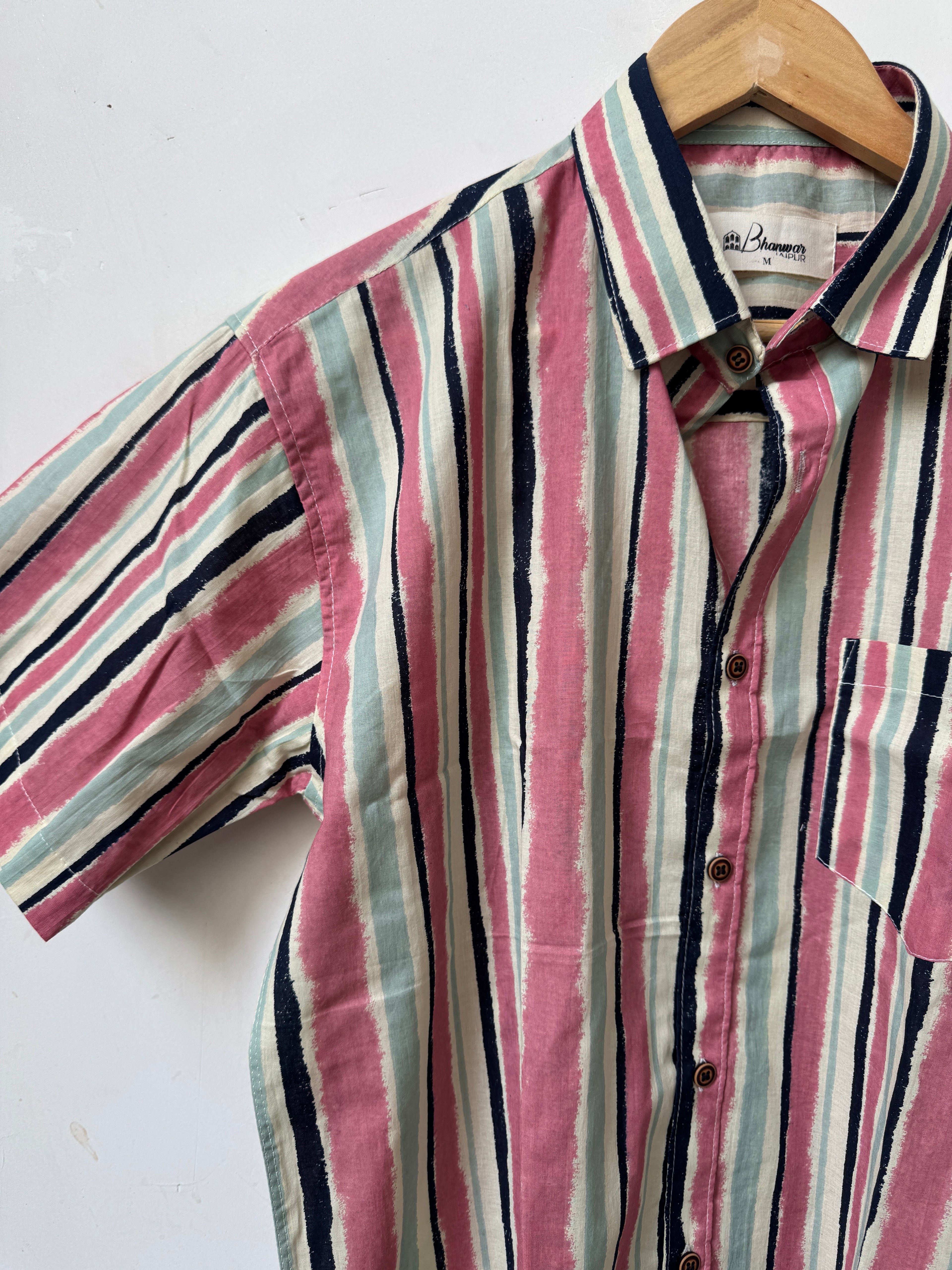 Pink Riviera | Premium Cotton Half Sleeves Shirts