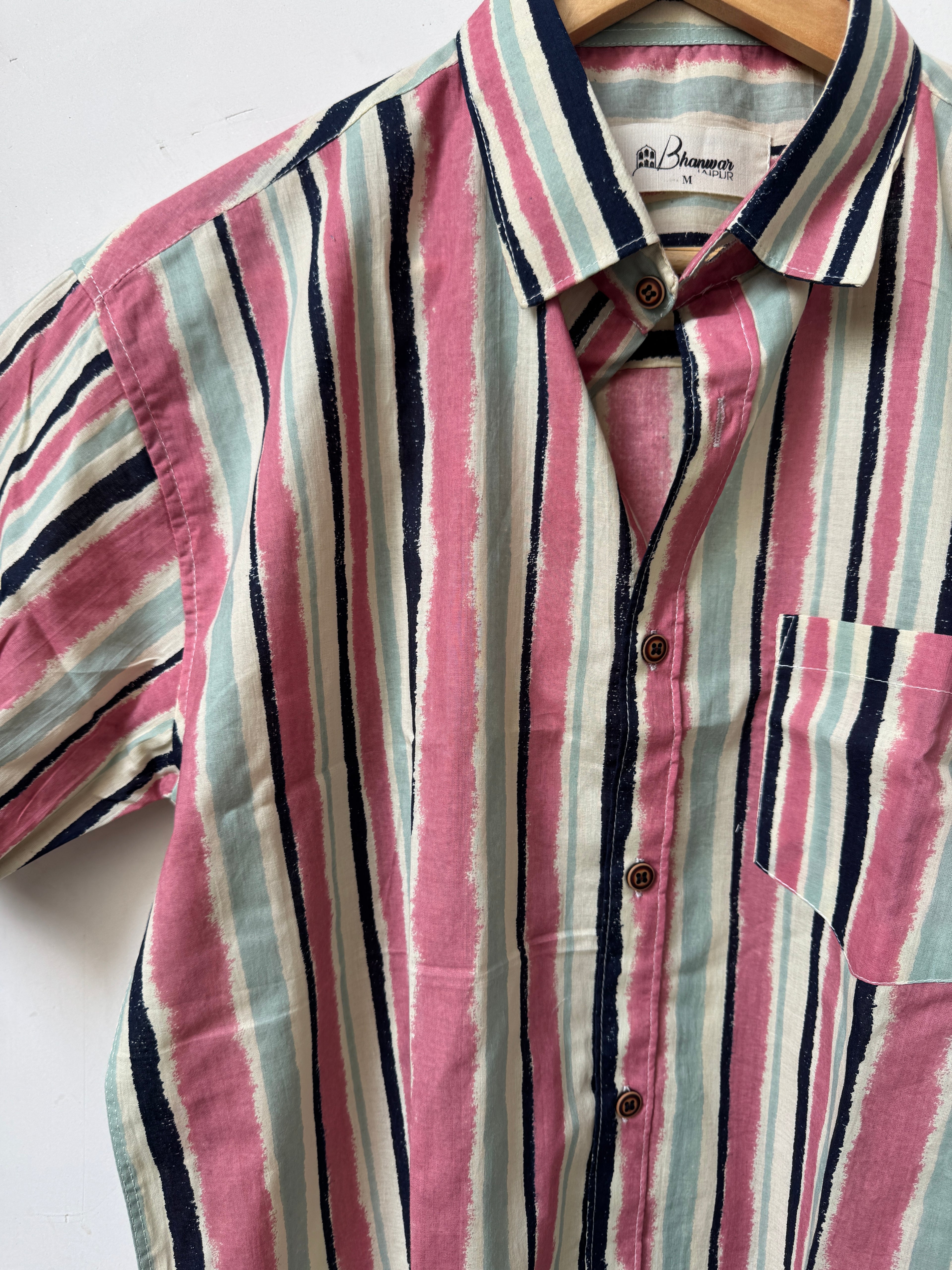 Pink Riviera | Premium Cotton Half Sleeves Shirts