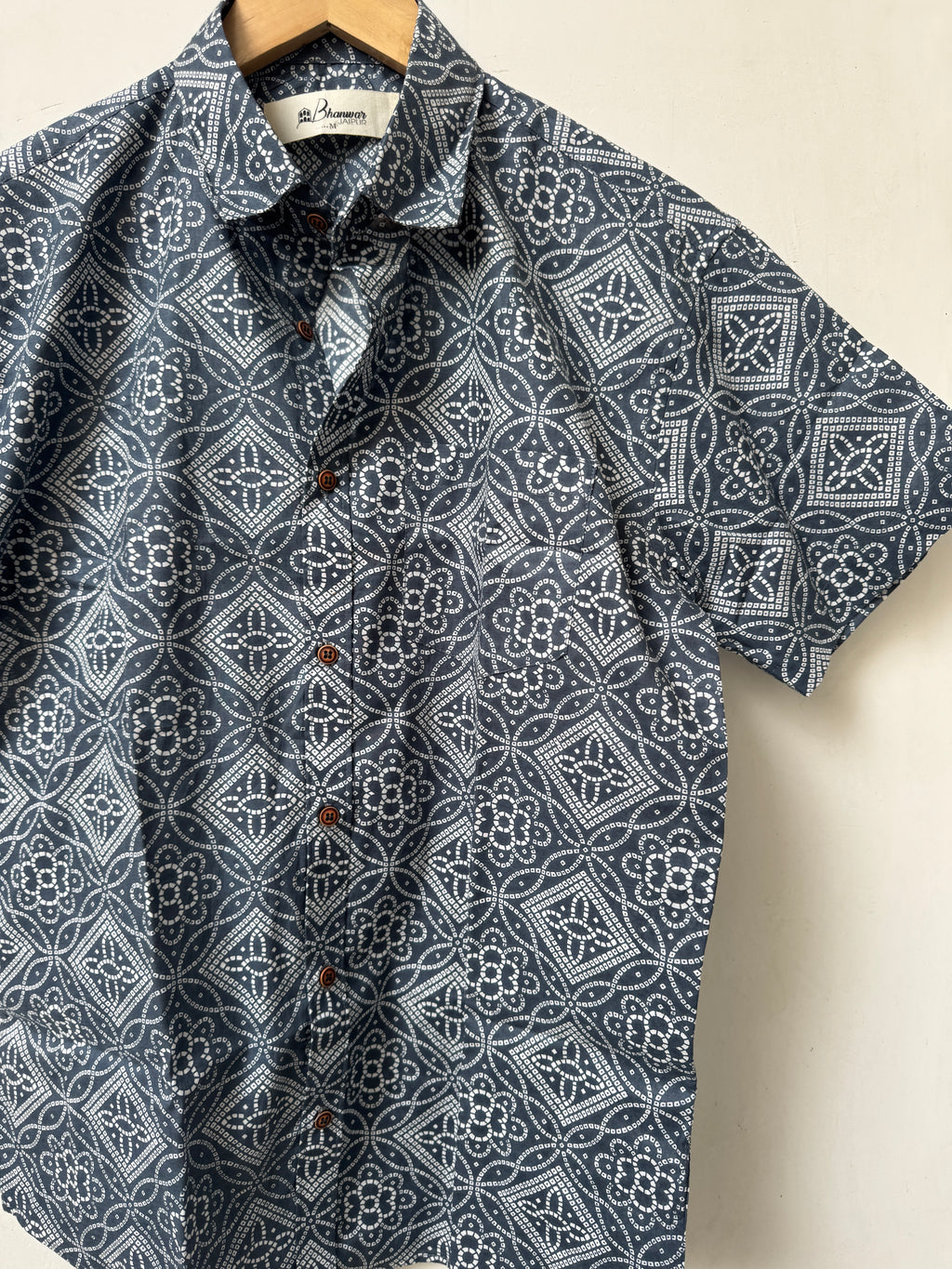 Bandhani Grid | Premium Cotton Half Sleeves Shirts