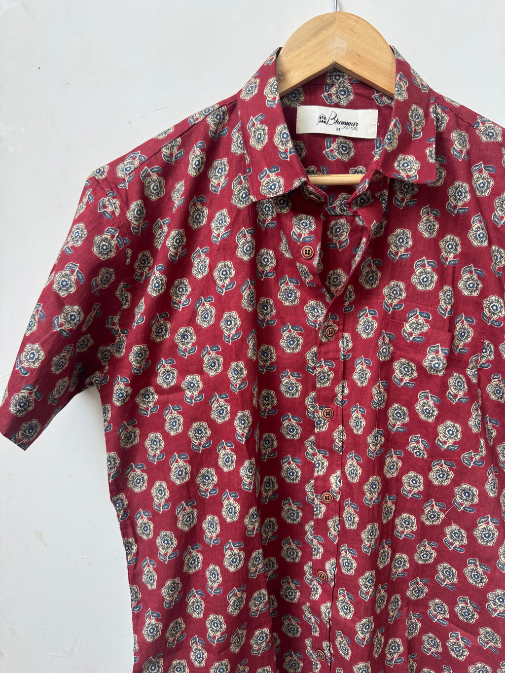 Crimson Ajrakh | Premium Cotton Half Sleeves Shirts