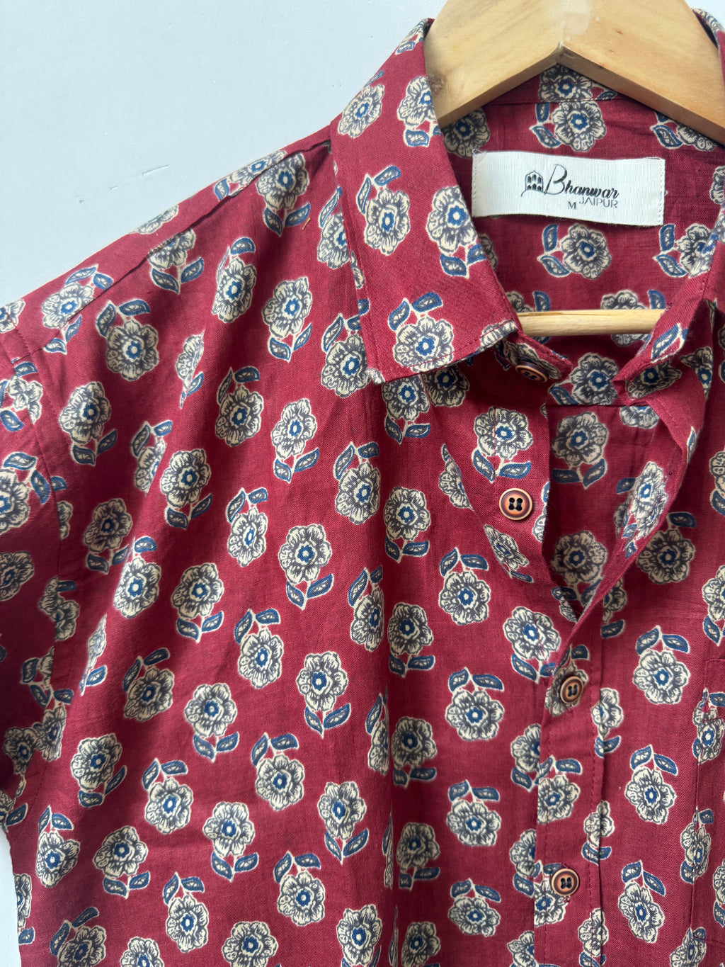 Crimson Ajrakh | Premium Cotton Half Sleeves Shirts