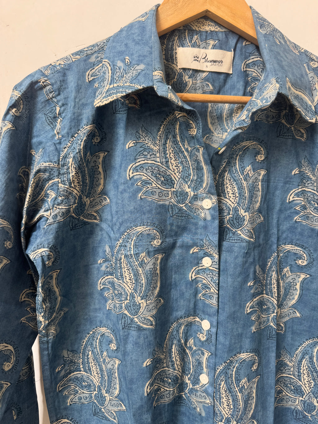 Indigo Reverie | Womens Pure Cotton Printed Shirts | Straight Fit