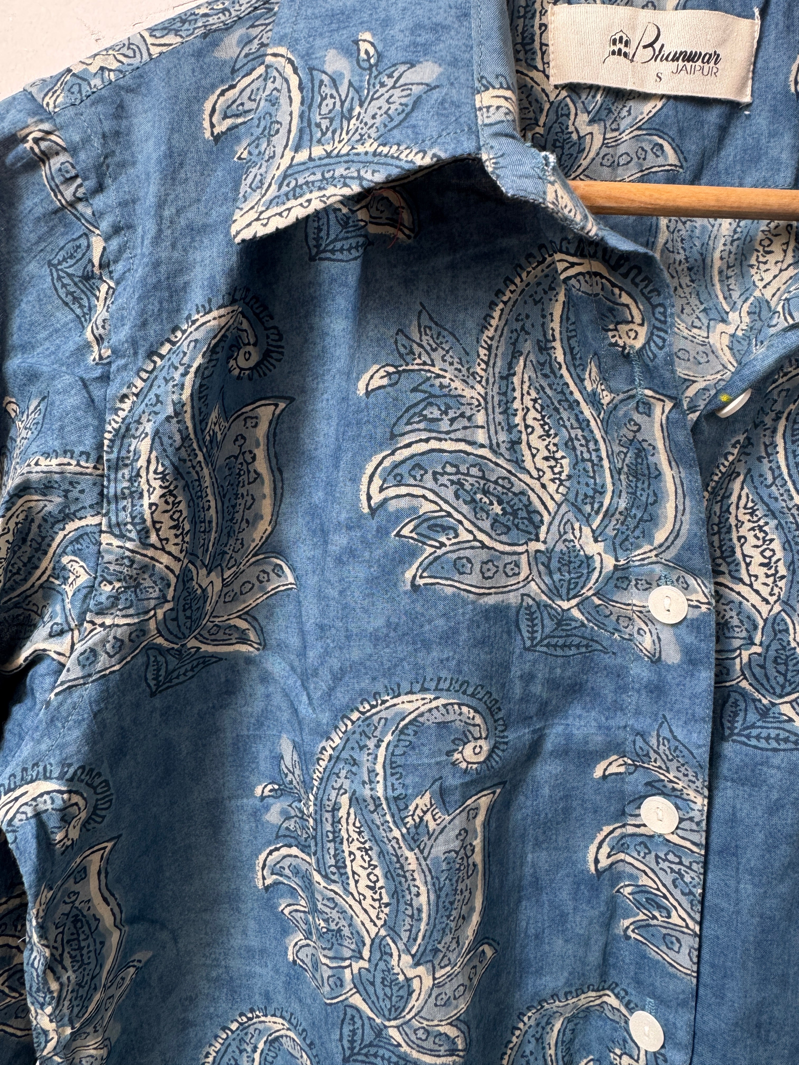 Indigo Reverie | Womens Pure Cotton Printed Shirts | Straight Fit