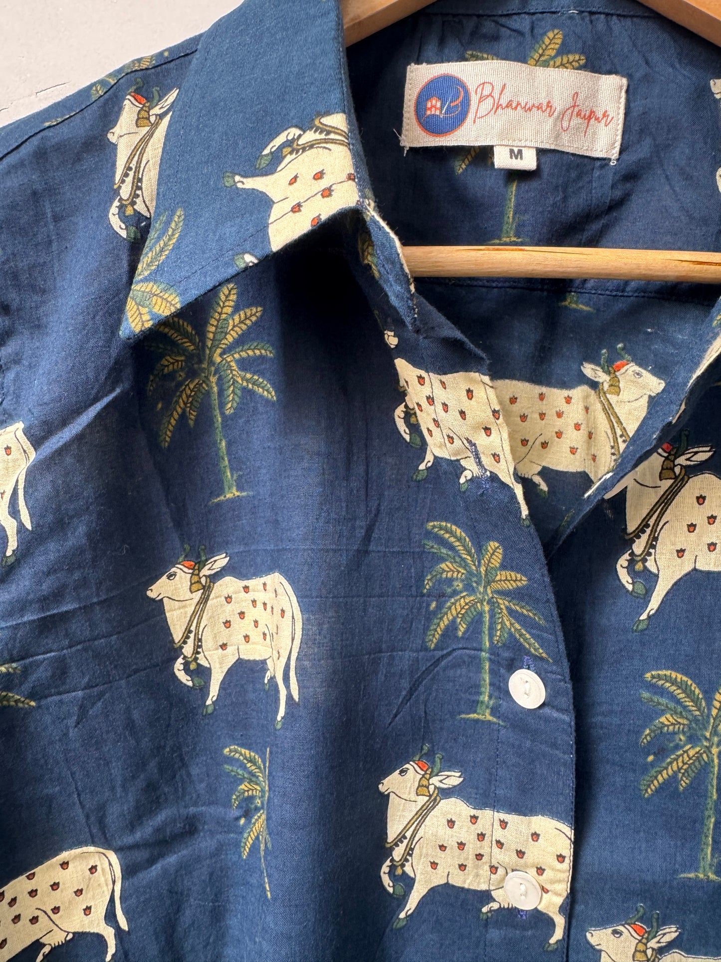 Pichwai Pastures | Womens Pure Cotton Printed Shirts | Straight Fit
