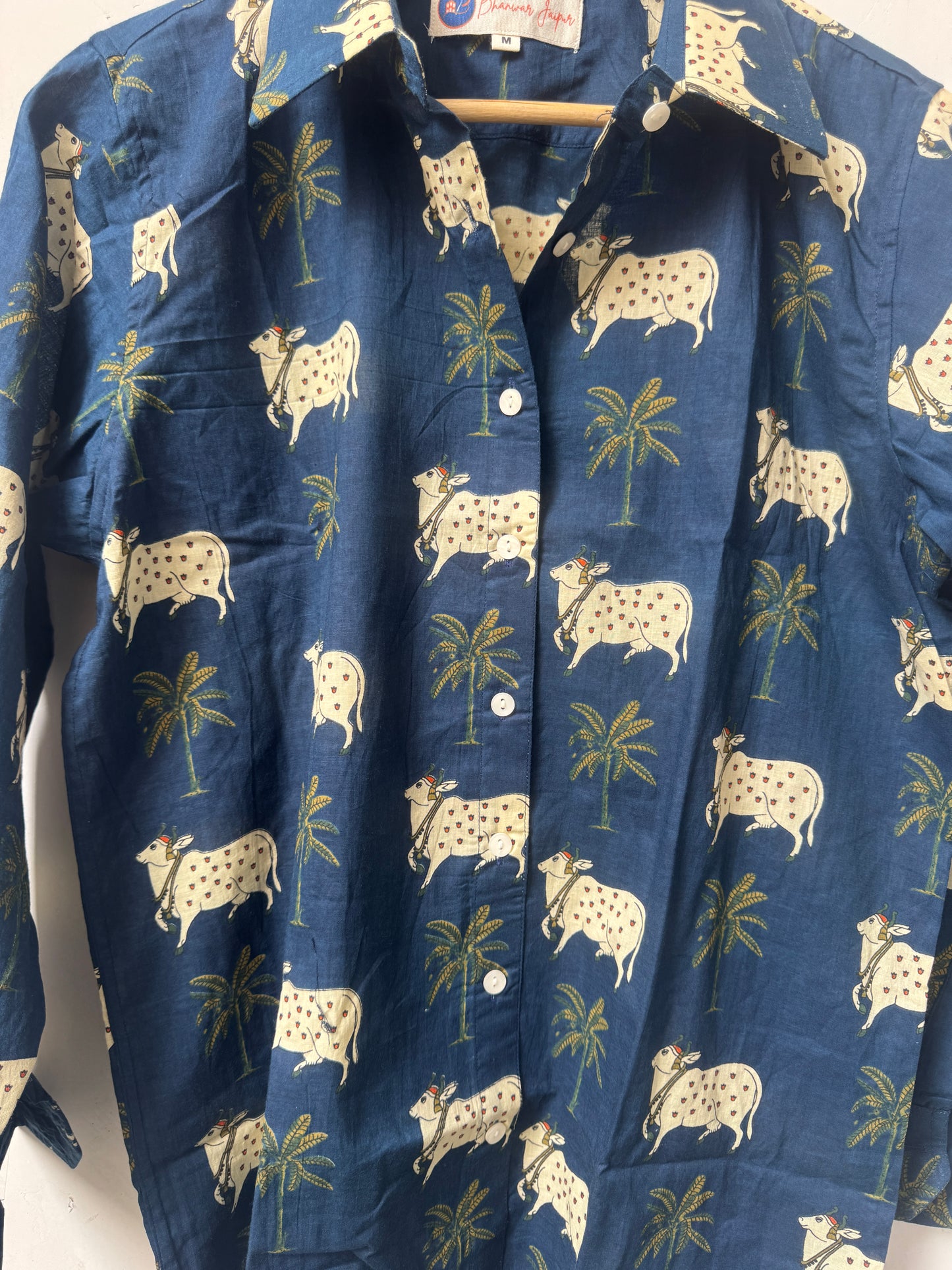 Pichwai Pastures | Womens Pure Cotton Printed Shirts | Straight Fit