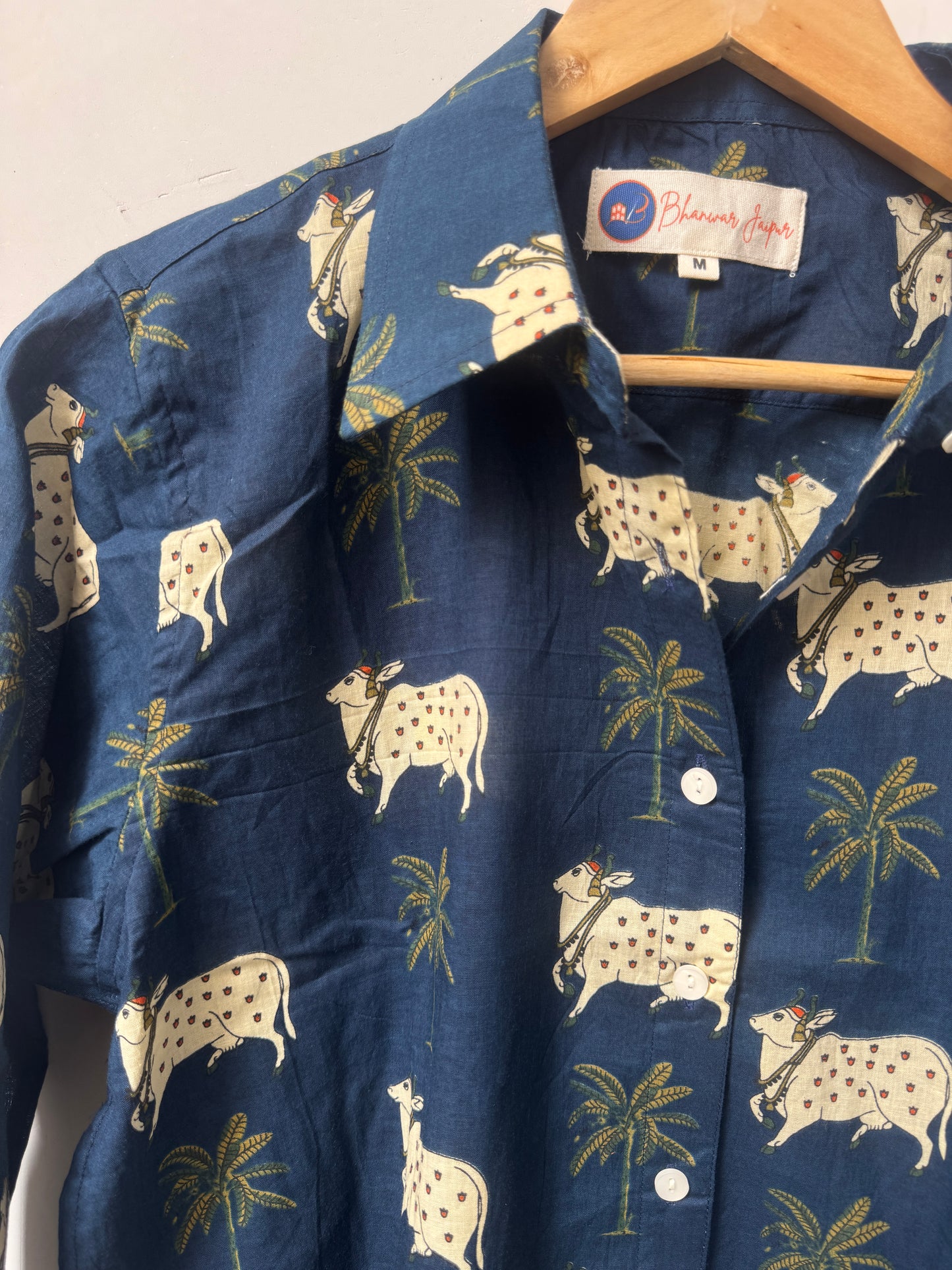 Pichwai Pastures | Womens Pure Cotton Printed Shirts | Straight Fit